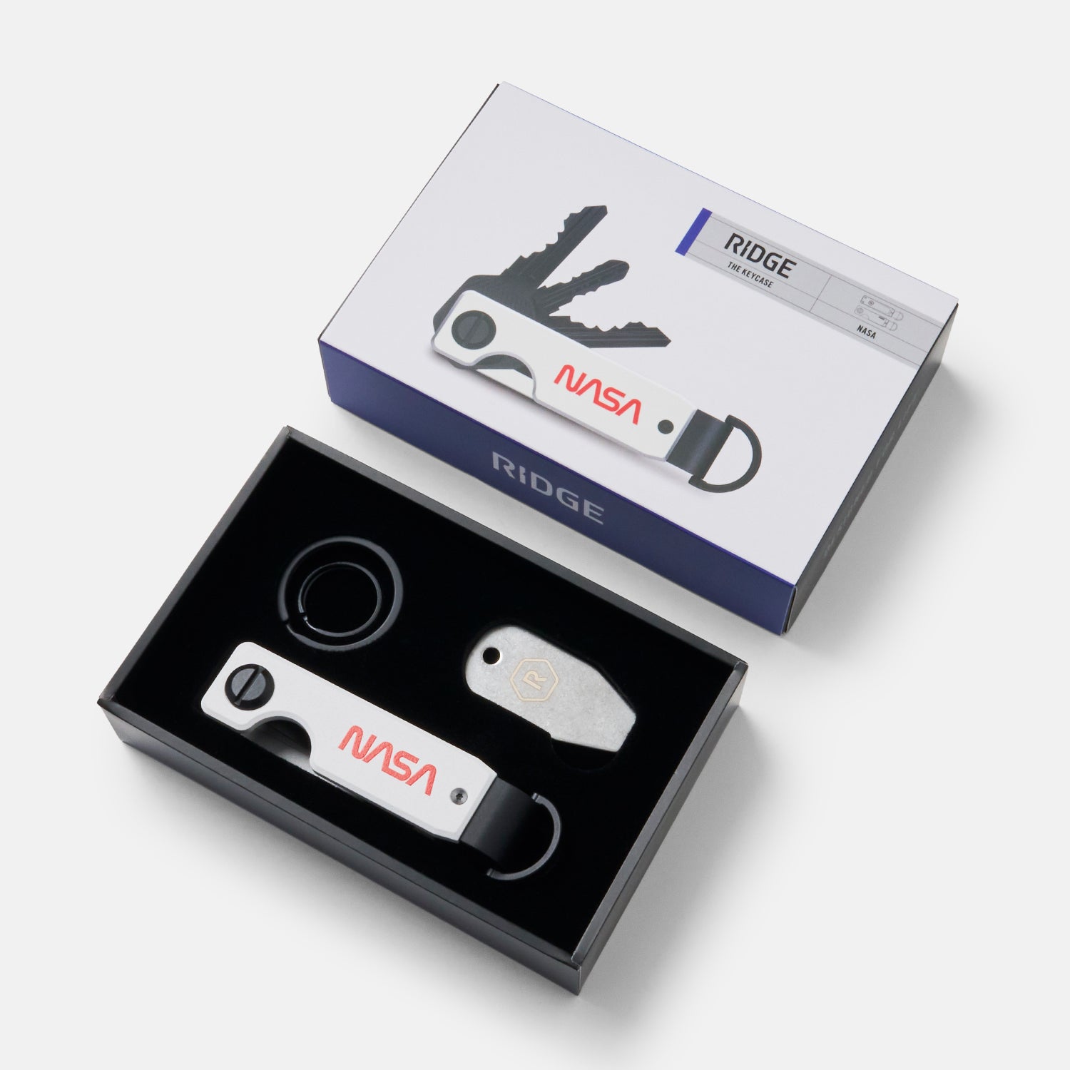 Ridge KeyCase NASA - Premium Aluminum Key Holder with RFID Blocking - Perfect for Travel, Office, and Everyday Carry (EDC)