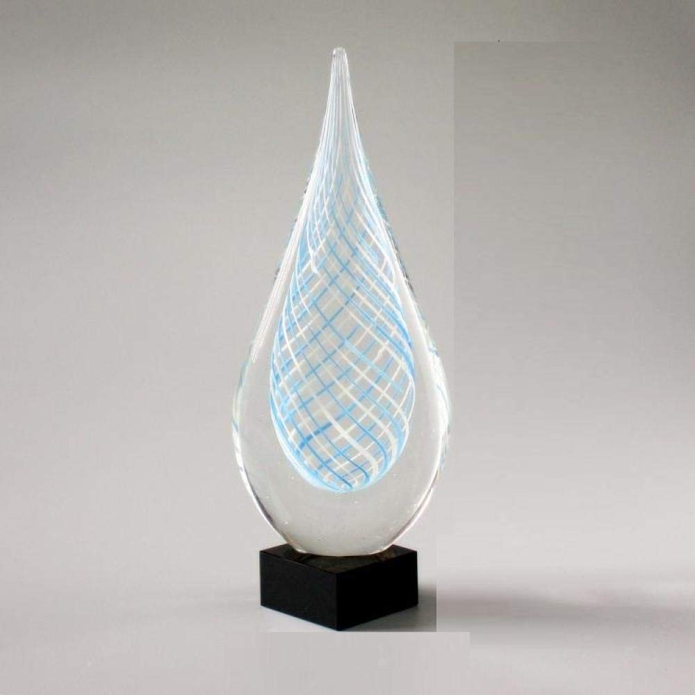 Unique Glass Water Drop Figurine - Handcrafted Art Decor Sculpture for Home, Office & Gifts | Elegant Collectible Ornament for Friends, Wedding, Anniversary & Housewarming Presents