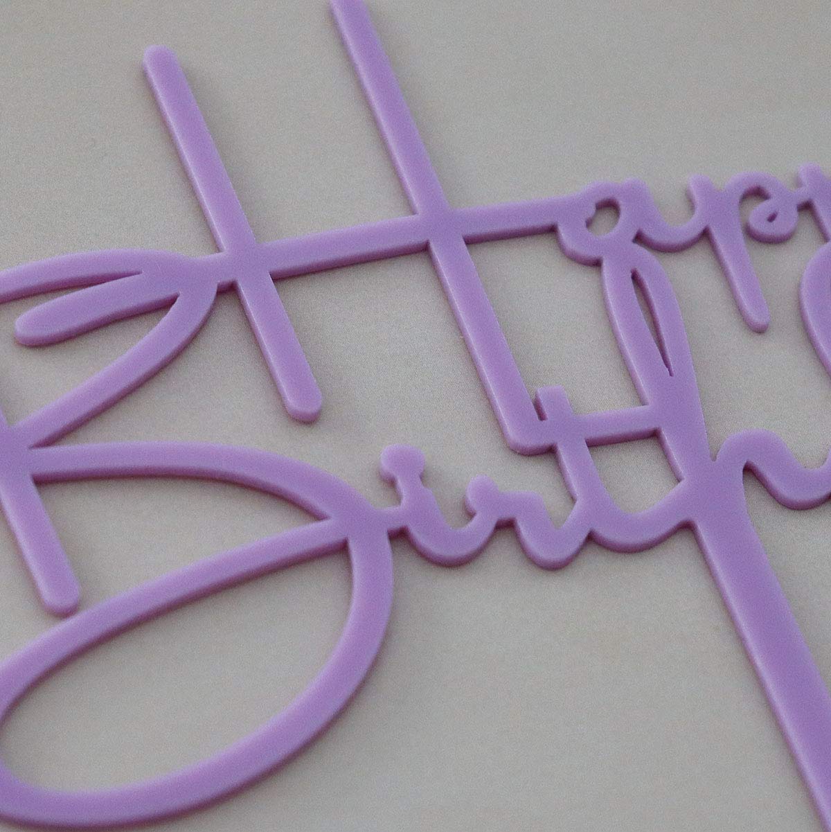 Happy Birthday Cake Topper - Elegant Purple Acrylic Party Decorations for Birthday Cakes, Cupcakes & Desserts | Perfect for Birthday Parties, Baby Showers & Special Celebrations