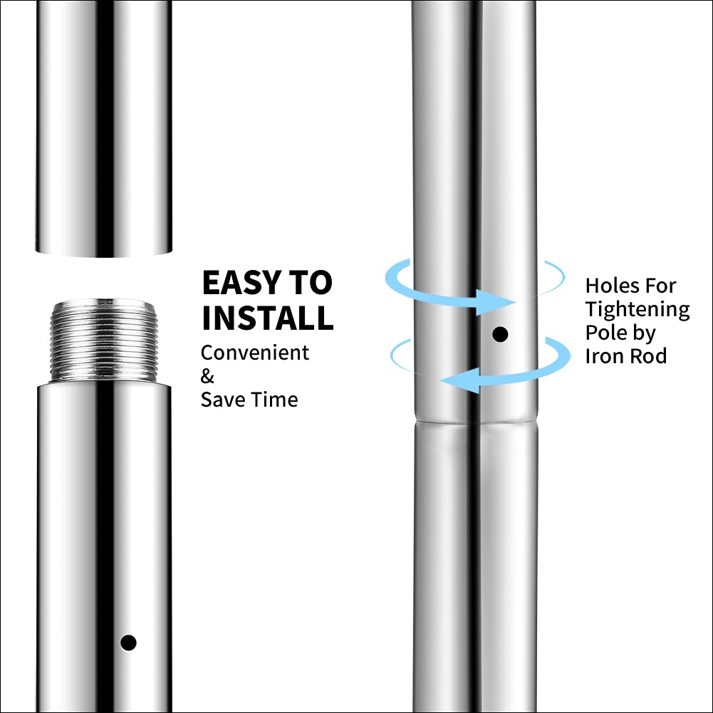 45mm Spinning Portable Pole Dancing Pole for Home & Studio - Extendable Fitness Dance Pole for Bedroom, Living Room, and Dance Classes