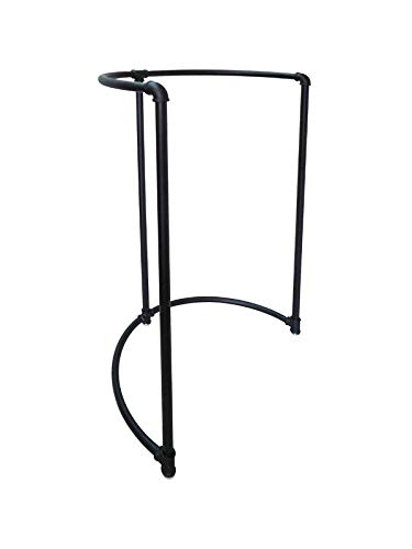 Heavy Duty Black Industrial Pipe Clothing Rack - Half Round Matte Black Hanger for Closet Organization | Sturdy Garment Rack for Bedroom, Laundry Room & Retail Store Display