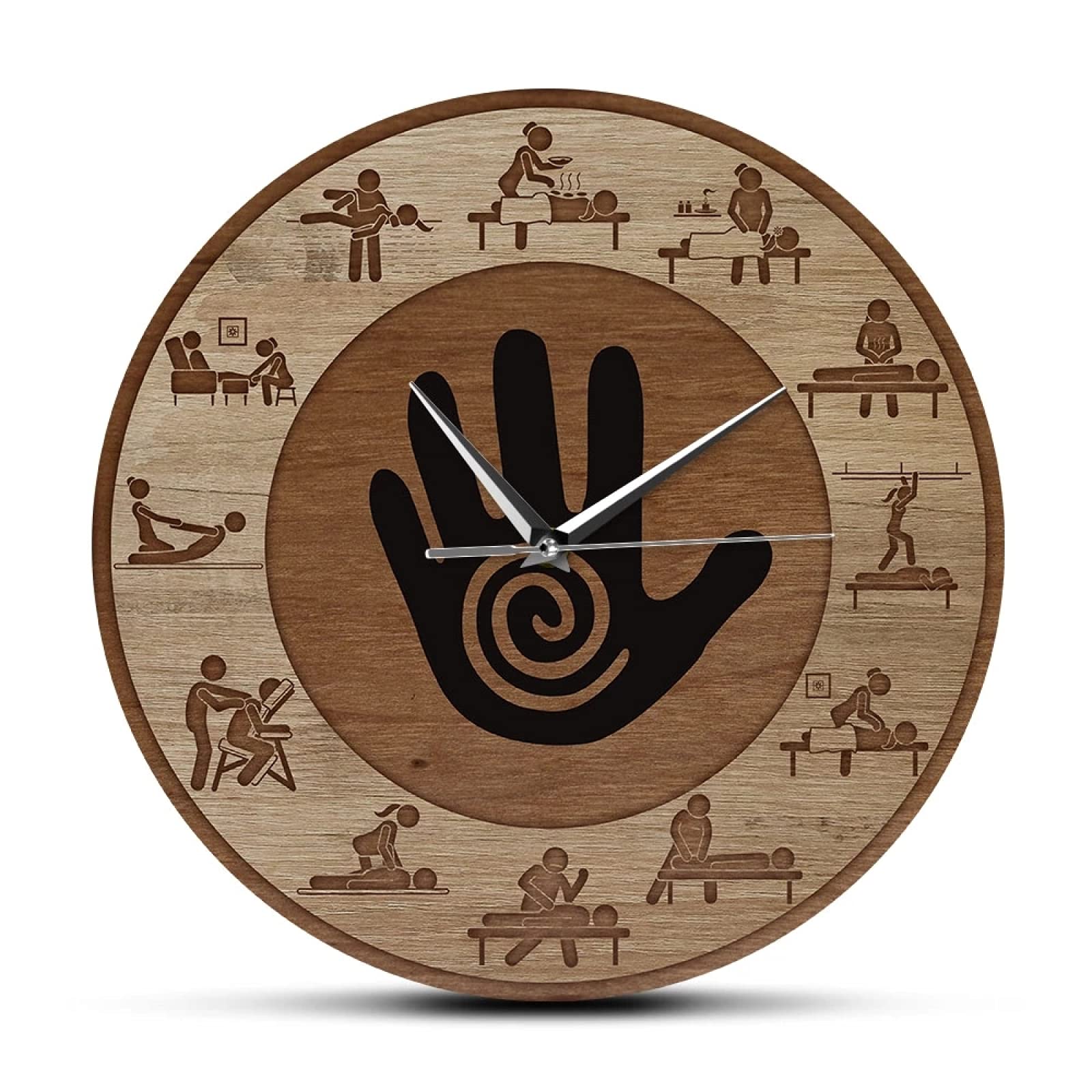 Xinxin Massage Therapy Wall Clock - Relaxing Body Care Decor for Spa, Salon, Office & Therapist Gifts - Perfect for Stress Relief & Professional Spaces