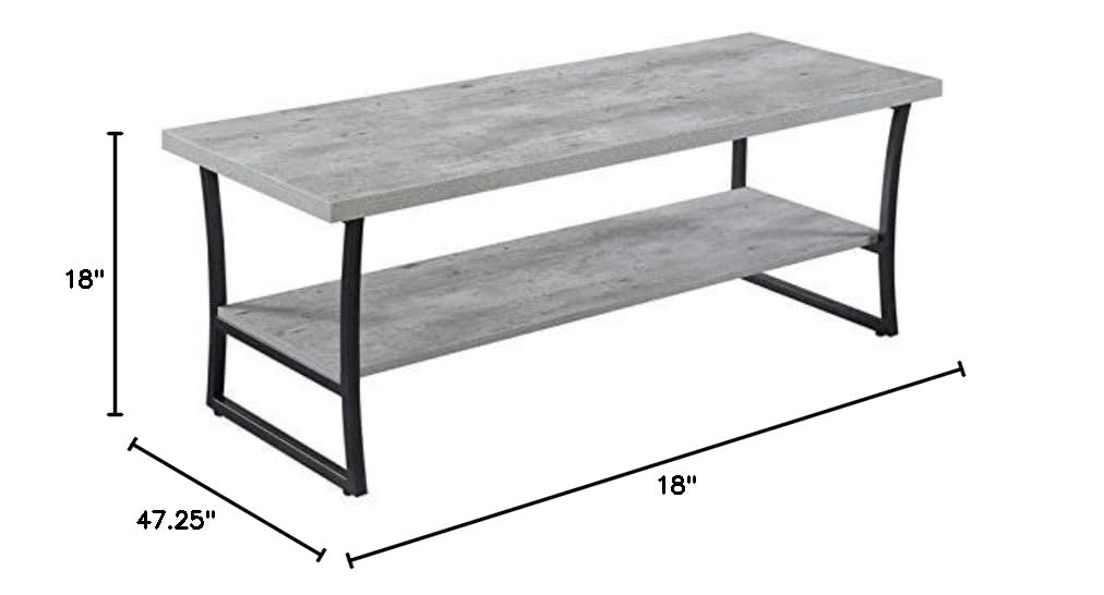 Pemberly Row Faux Birch Coffee Table - Modern Living Room Furniture for Small Spaces, Home Decor & Entertainment Center