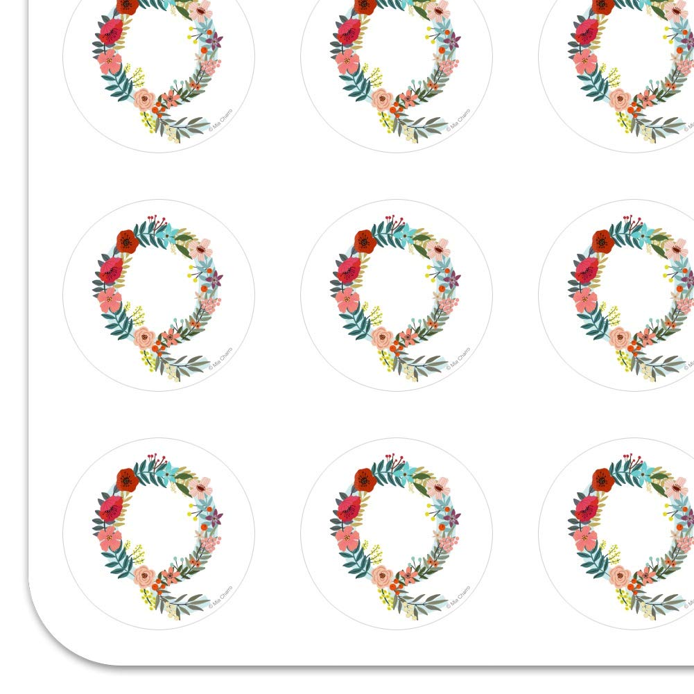 Floral Monogram Letter Q Stickers for Planner, Calendar, Scrapbooking & Crafting - Perfect for DIY Journals, Bullet Journals, and Stationery Decoration