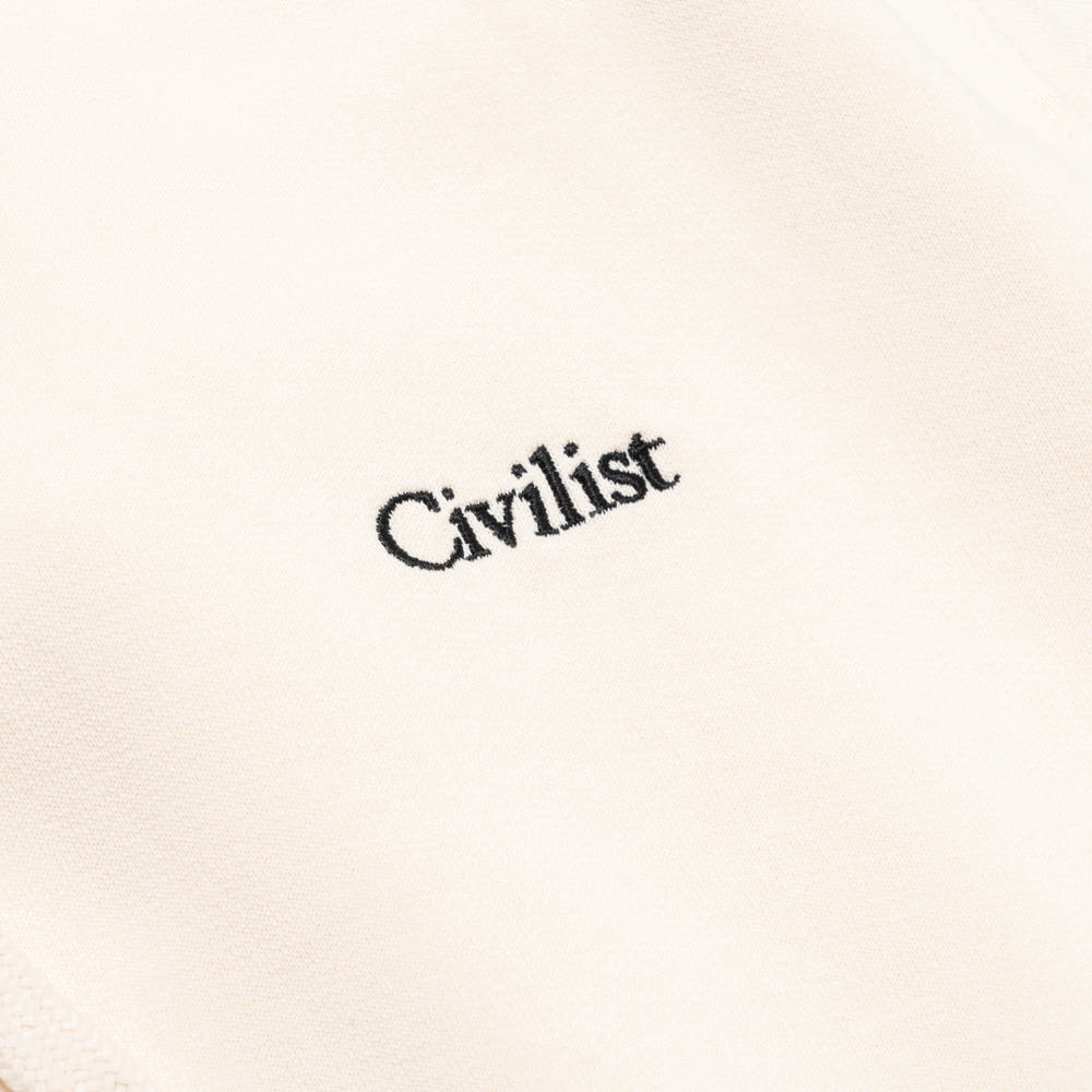 Civilist Mini Logo Hoodie for Men & Women - Premium Cotton Streetwear Pullover [Pristine White] - Perfect for Casual Outfits, Urban Fashion & Street Style