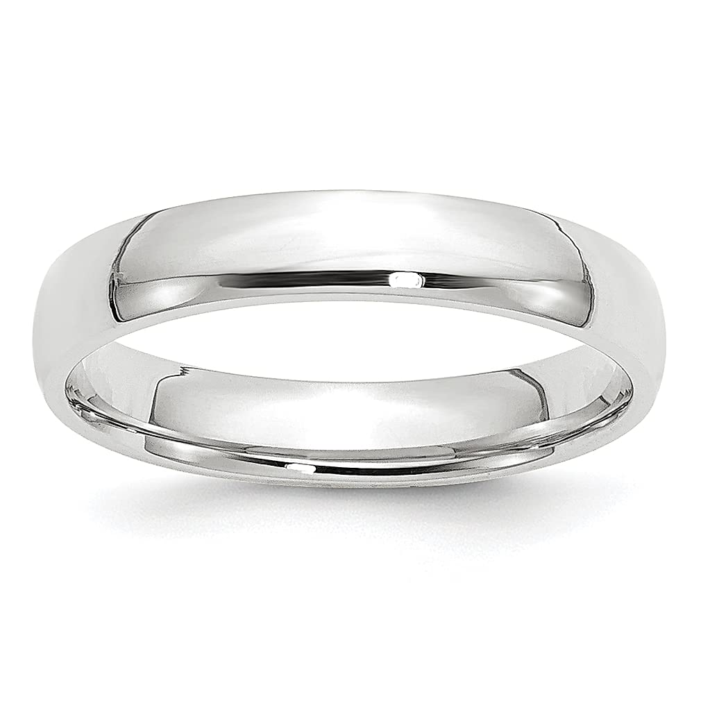 14K White Gold 4mm Lightweight Comfort Fit Wedding Band Ring for Men - Size 11 Classic Fine Jewelry, Perfect Gift for Husband, Dad, Anniversary & Engagement - Ideal for Daily Wear, Special Occasions & Romantic Proposals
