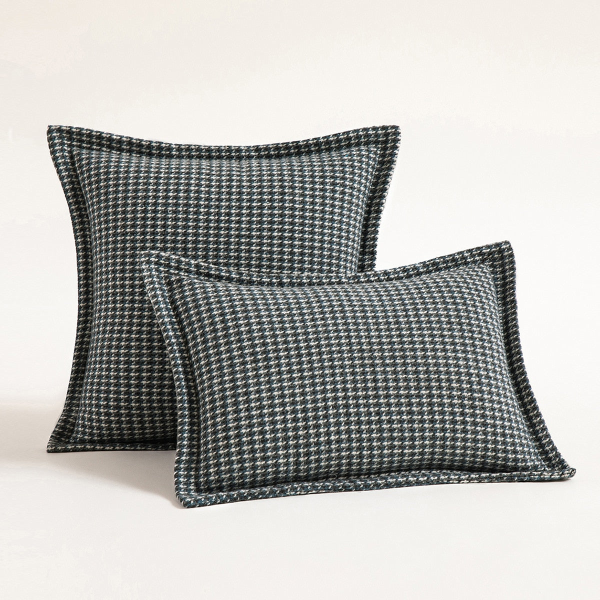 Nature's Houndstooth Pillow Cover - Premium Cotton Decorative Throw Pillow Case for Sofa, Bed & Couch - 18x18 Inch Square Home Decor Accent for Living Room, Bedroom & Dorm
