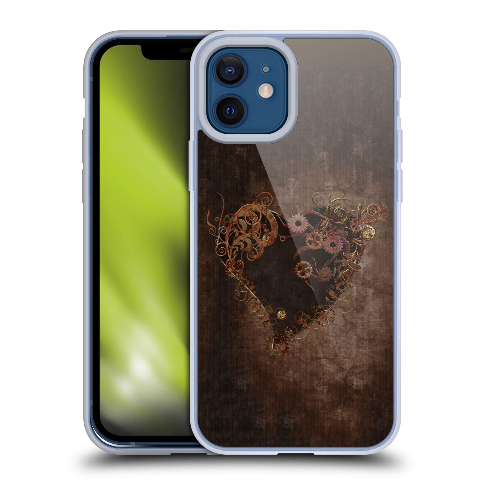 Head Case Designs Officially Licensed Simone Gatterwe Thy Heart Vintage Steampunk Soft Gel Phone Case for Apple iPhone 12 & iPhone 12 Pro - Perfect for Daily Use, Travel, and Gift Giving