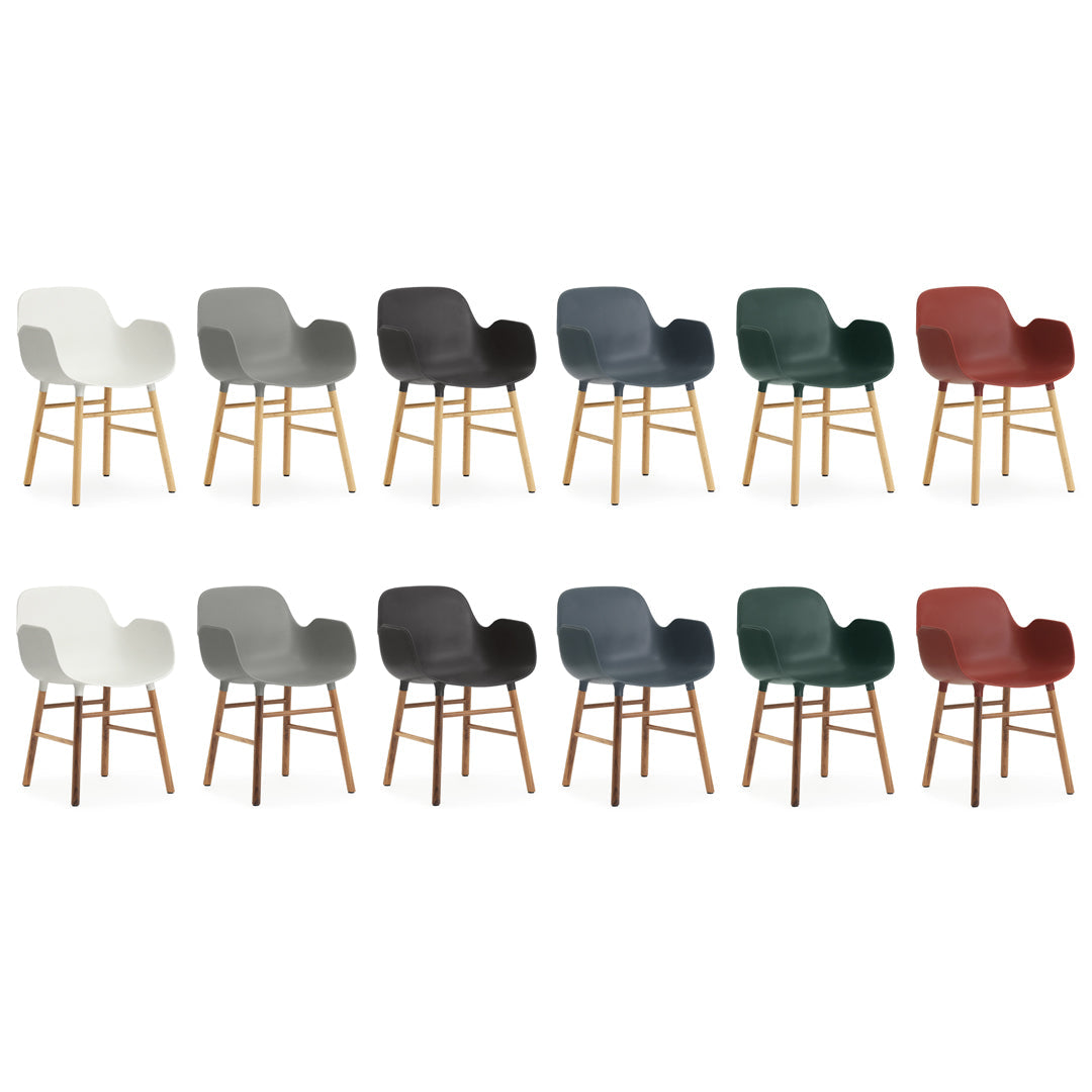 Modern Form Armchair with Solid Wood Legs - Stylish and Comfortable Seating for Living Room, Office, or Lounge