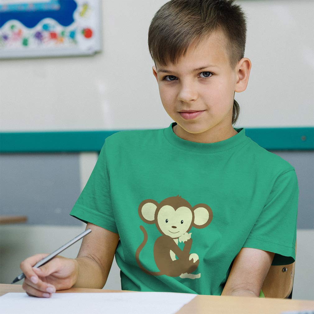 Custom Baby & Toddler T-Shirt with Funny Monkey Graphic - 100% Cotton Soft Tee for Boys & Girls (Lavender, Sizes 5-6T) - Perfect for Playdates, Birthday Parties & Casual Outfits