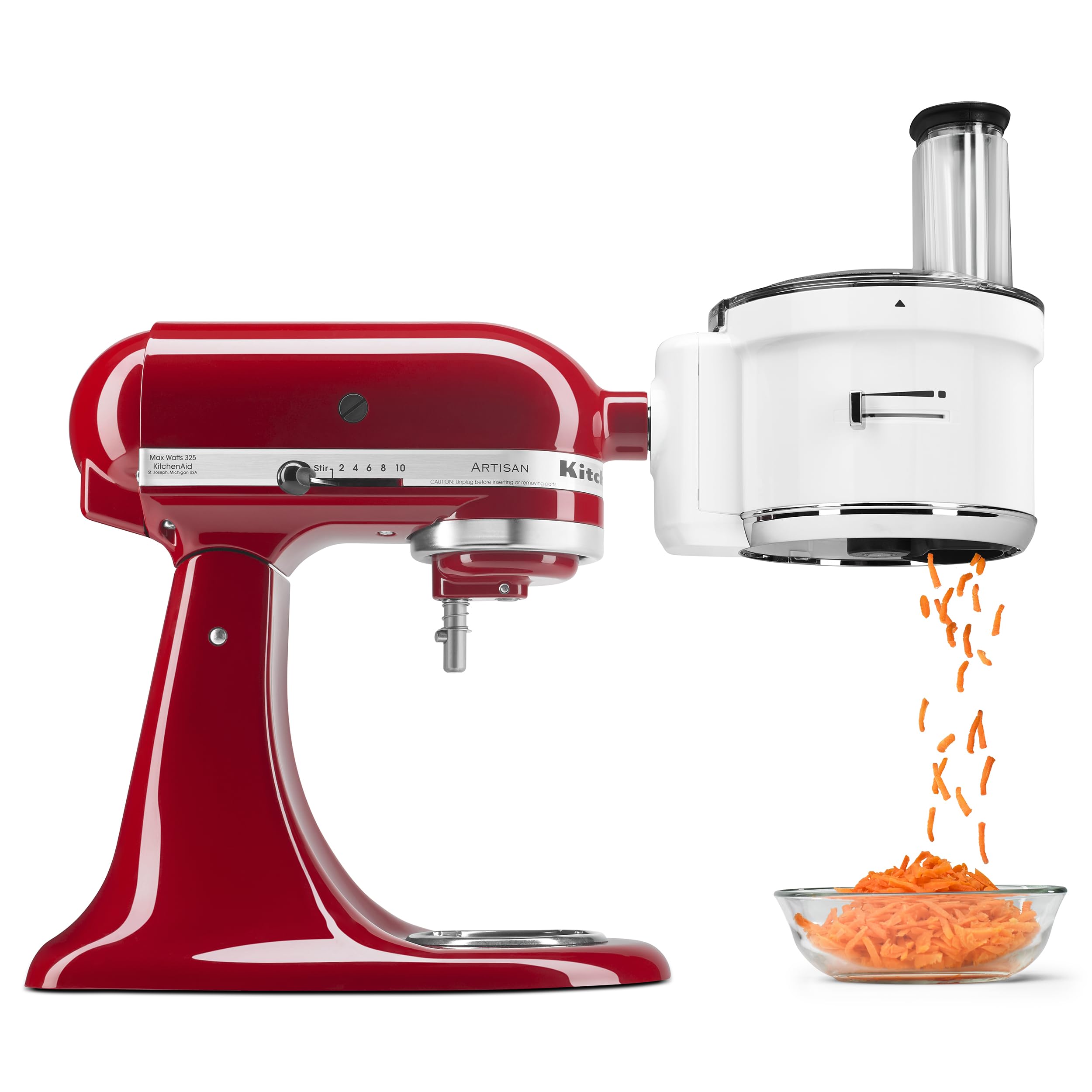 KitchenAid KSM1FPA 7-Cup Food Processor - Powerful 350W Motor, Stainless Steel Blade, White - Perfect for Chopping, Slicing & Shredding Vegetables, Nuts & Cheese in Your Modern Kitchen