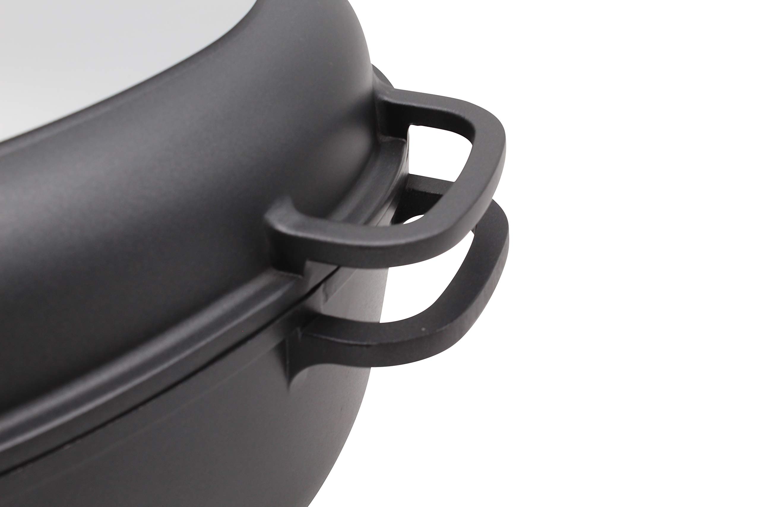 Karl Kruger Leipzig Aluguss Series Multi-Purpose Grill Pan with Cover & Gloves - 8L, Metal Black, 38x26x30cm - Perfect for Outdoor BBQ, Camping & Backyard Cooking