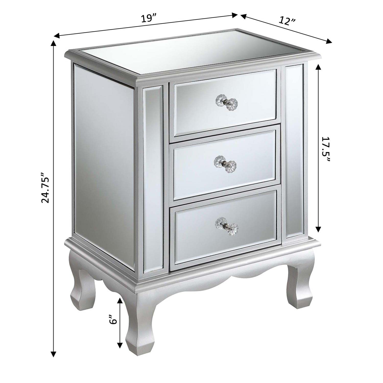 Gold Coast Vineyard Mirrored End Table 19