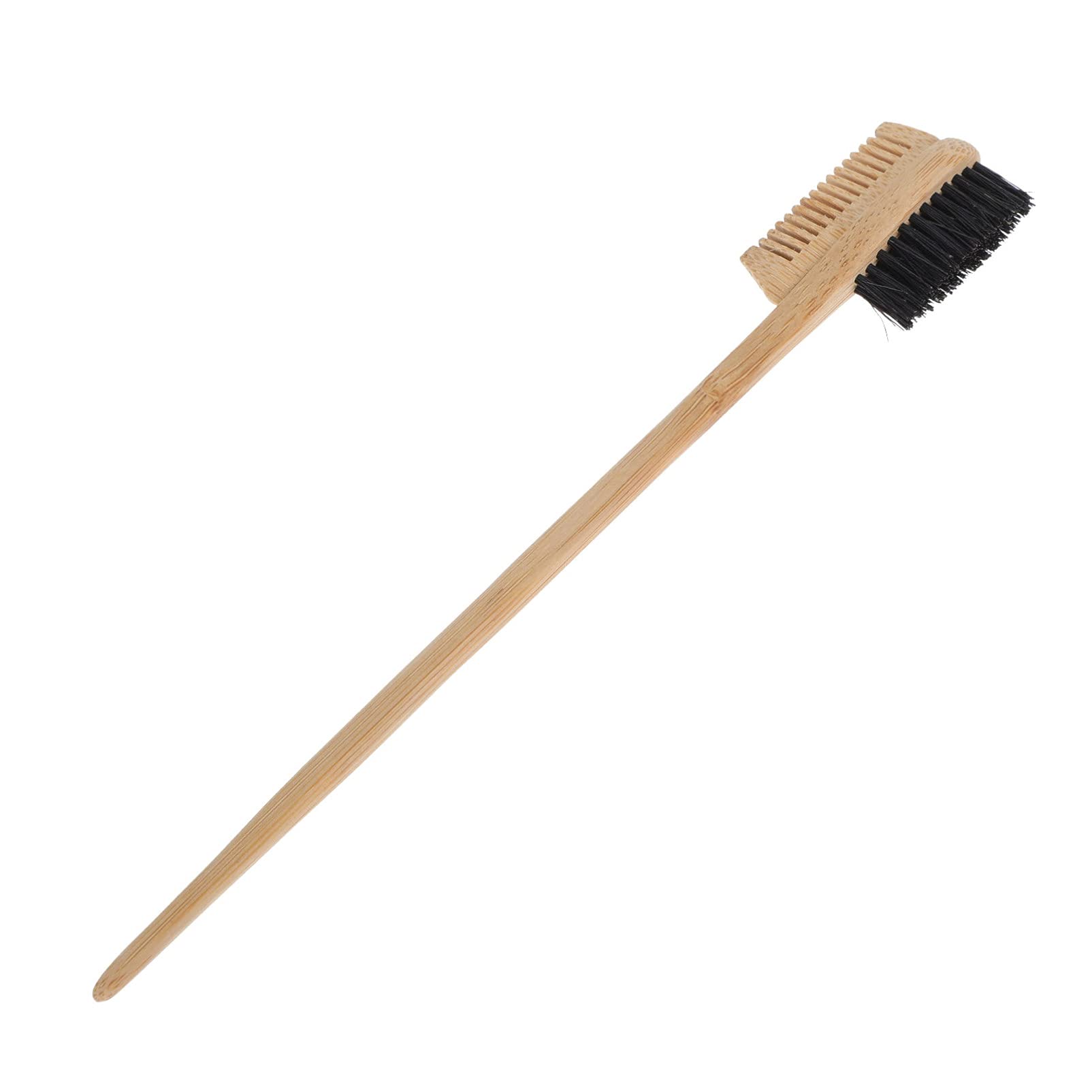 Dual Comb Brow Brush & Eyelash Comb - Wooden Handle Steel Teeth Makeup Tool for Eyebrow Grooming & Lash Separation - Perfect for Professional Makeup Artists & Home Beauty Routines