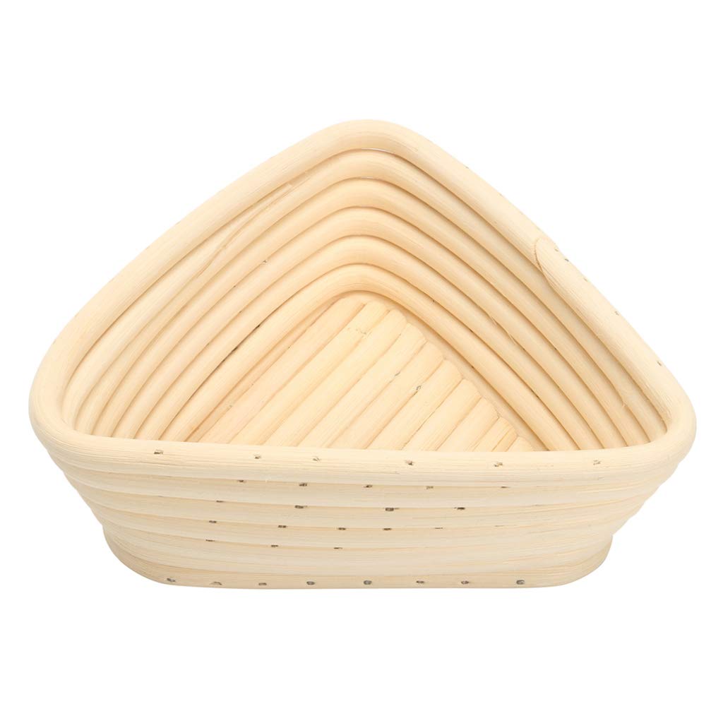 Hemoton 2-Piece Triangular Bread Proofing Basket Set - Handwoven Rattan Dough Rising Basket, Pastry Serving Basket for Sourdough, Yeast Bread Baking - Perfect for Artisan Bread Making, Farmhouse Kitchen Decor