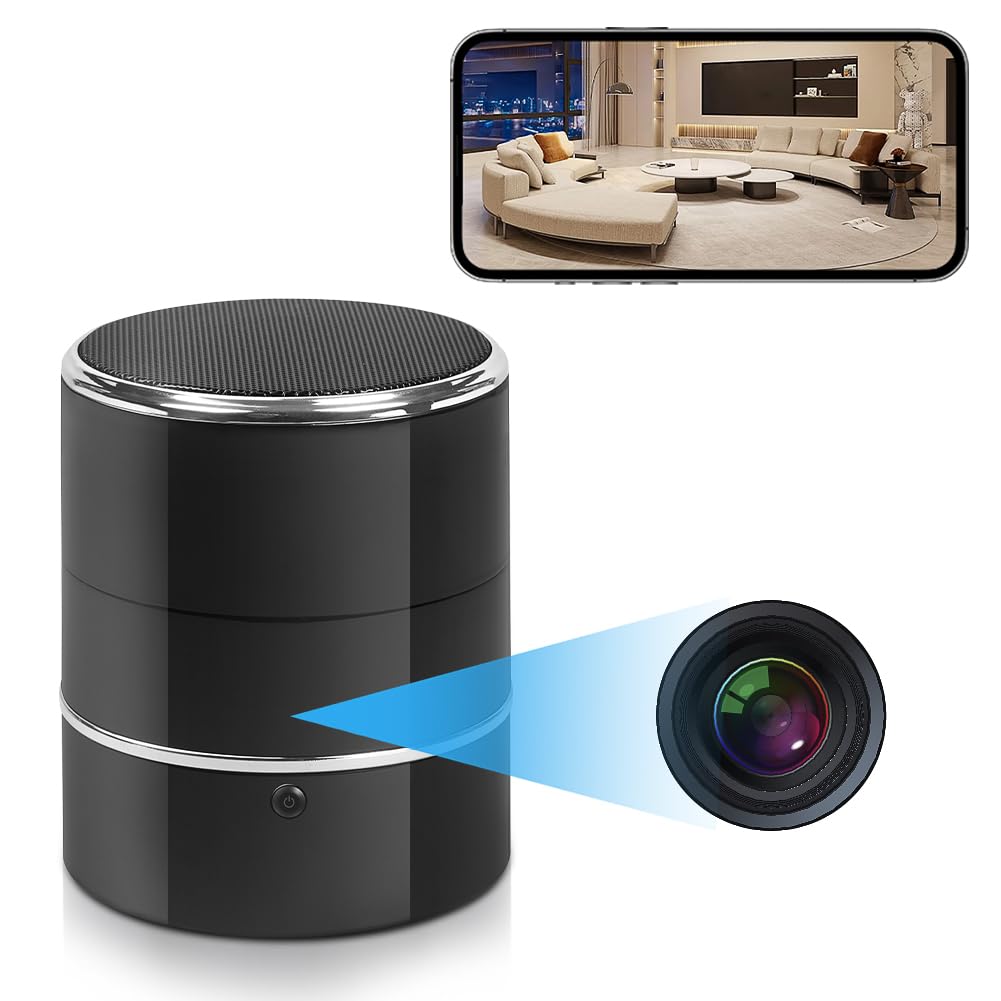 SOPKVL Hidden Spy Camera Bluetooth Speaker - 240° Ultra-Wide Angle Nanny Cam with WiFi Live View & Motion Detection, 2.4G/5G Dual Band for Home & Office Security - Perfect for Baby Monitoring, Pet Watching, and Indoor Surveillance