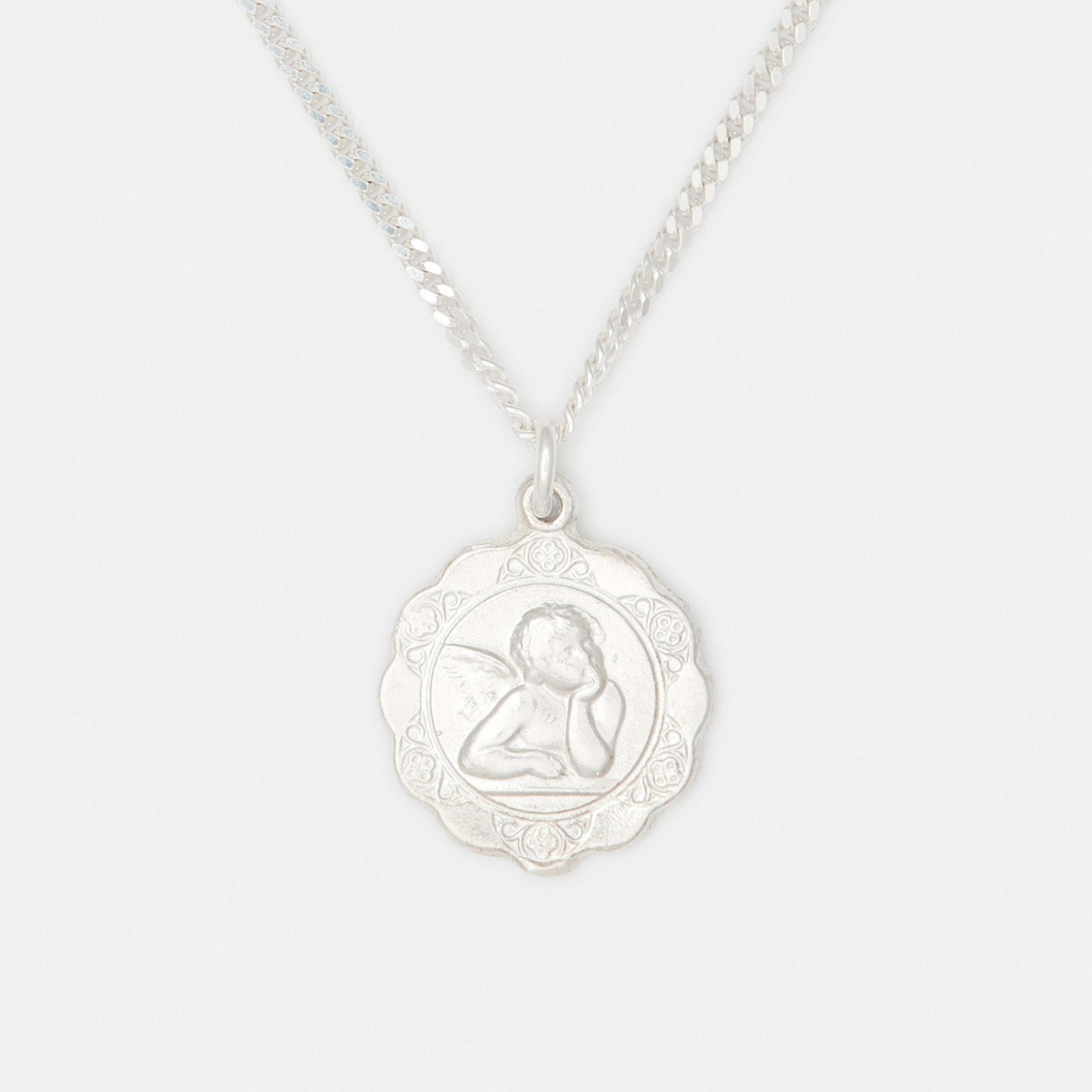 Luna Medallion Necklace for Men - Sterling Silver Pendant with Chain - Perfect for Gifts, Weddings & Everyday Wear