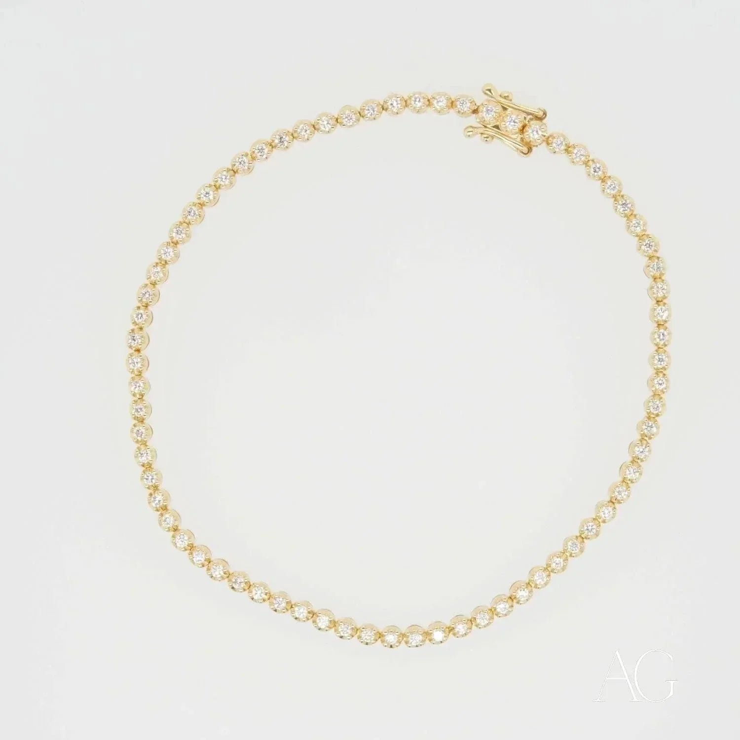 18k Gold Diamond Bracelet for Women - Elegant Sparkling Tennis Bracelet with Real Diamonds - Perfect for Weddings, Anniversaries & Special Occasions
