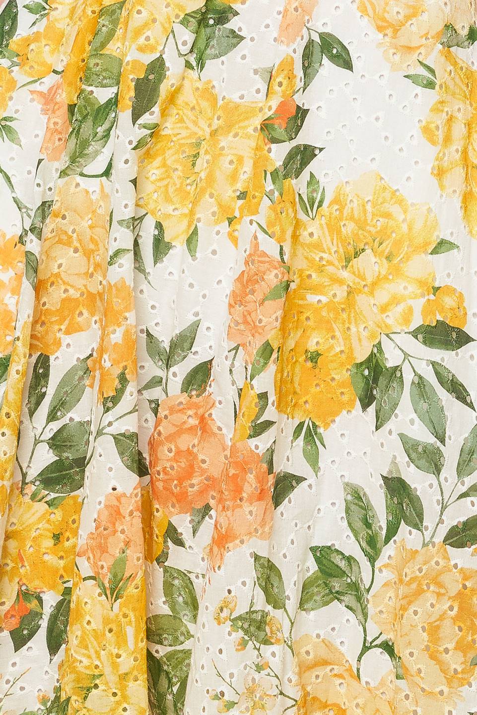 Garden of Dreams Yellow Eyelet Midi Dress - Perfect for Summer Weddings, Beach Vacations & Casual Outings