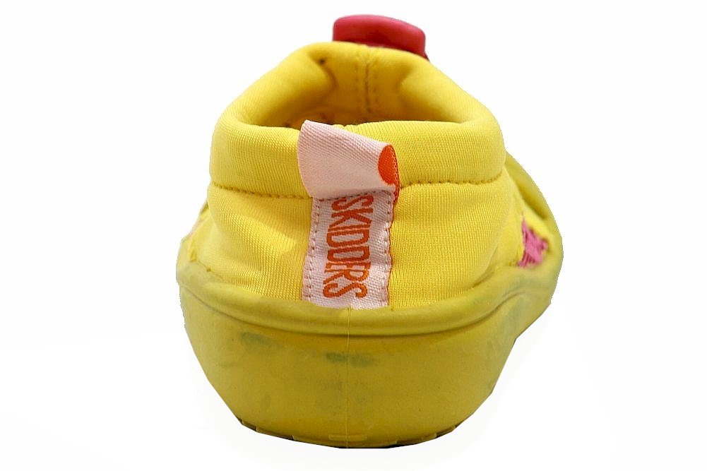 Skidders Girls' XY8808 Non-Slip Water Shoes for Beach, Pool & Outdoor Activities - Yellow & Pink Sun Grip Design