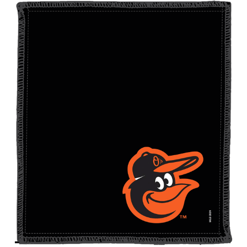 MLB Baltimore Orioles HT Logo Bowling Towel - Premium Microfiber Shammy for Bowling Balls - Perfect for League Play & Practice Sessions