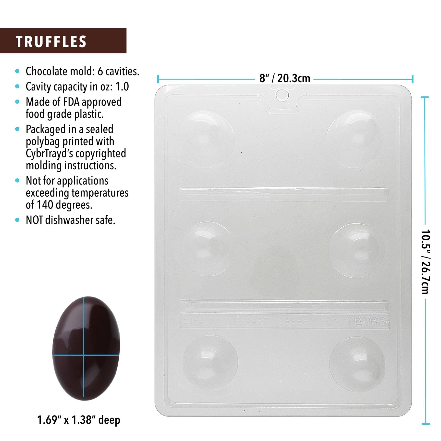 Premium Silicone Truffles Chocolate Candy Mold - DIY Homemade Chocolate Making Kit for Baking, Desserts & Party Favors - Perfect for Holidays, Gifts & Candy Crafting
