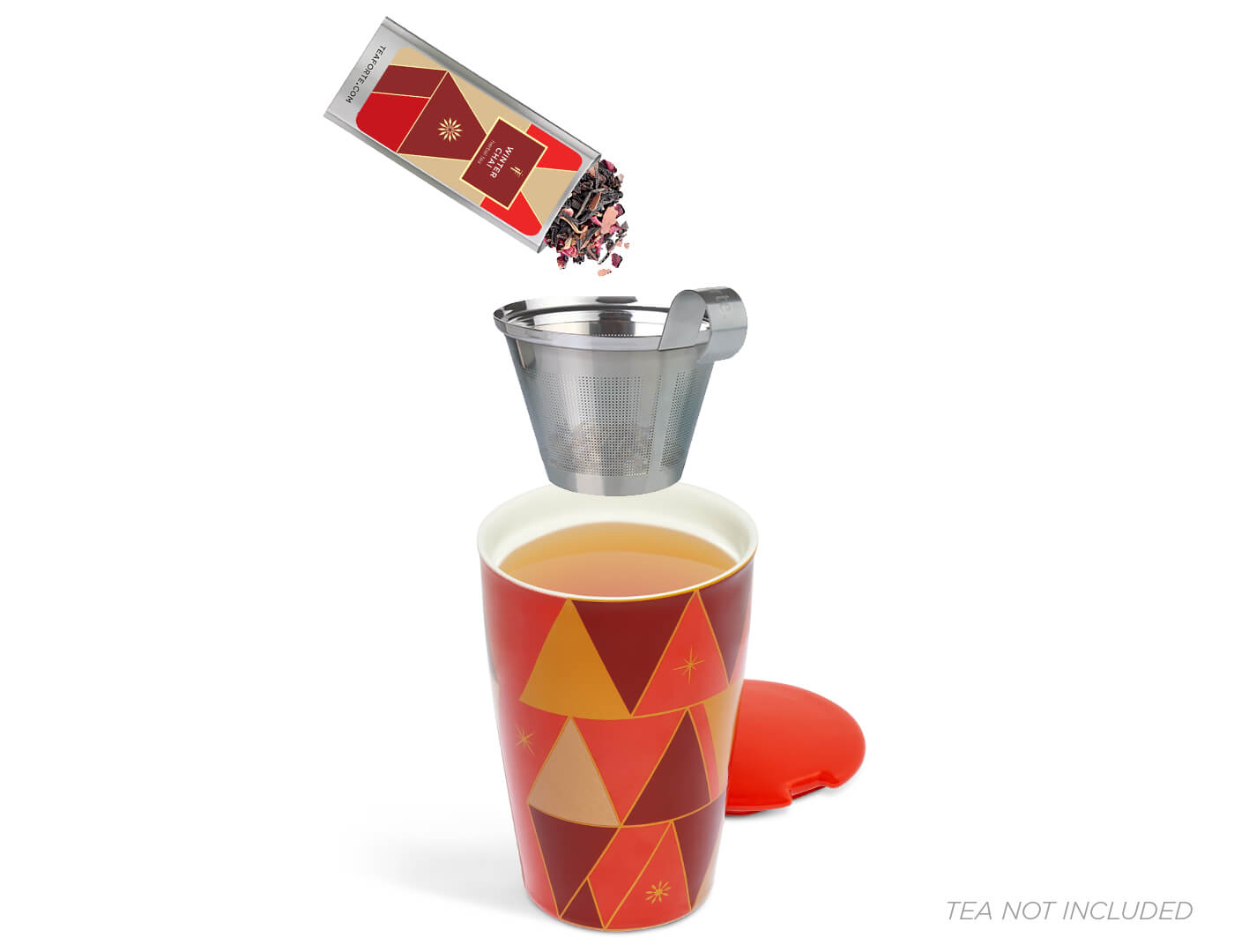 KATI® Premium Glass Steeping Cup with Infuser - Perfect for Loose Leaf Tea, Herbal Tea & Coffee - Ideal for Home, Office & Tea Lovers