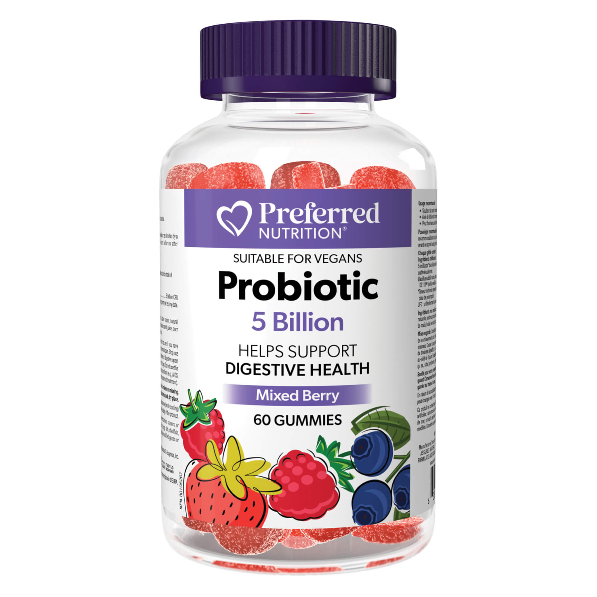 Best Probiotic 5B Gummies for Gut Health - Digestive Support & Immune Boost - Delicious Berry Flavor - Perfect for Adults & Kids Daily Wellness Routine