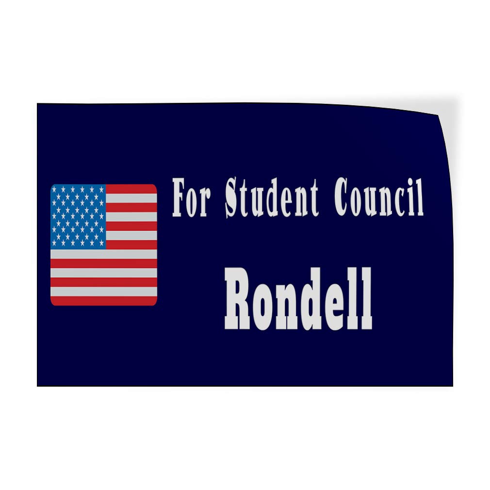 Custom Vinyl Door Decals - 30x20 Inches Blue Political Vote Signs (Set of 5) - Durable Outdoor Stickers for Cars, Bumpers, Luggage & Student Council Elections - Perfect for Campaigns, School Events & Political Support