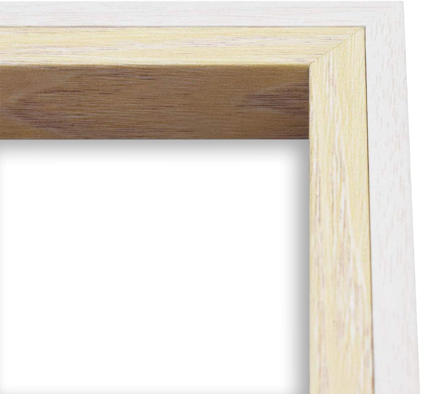 Golden State Art 12-Pack 8x8 Inch Dual-Tone Picture Frames with Built-in Easel & Sawtooth Hangers - Perfect for Baby Photos, Wedding Displays & Portrait Decor (White/Beige) | Ideal for Nursery, Living Room & Office Decorations