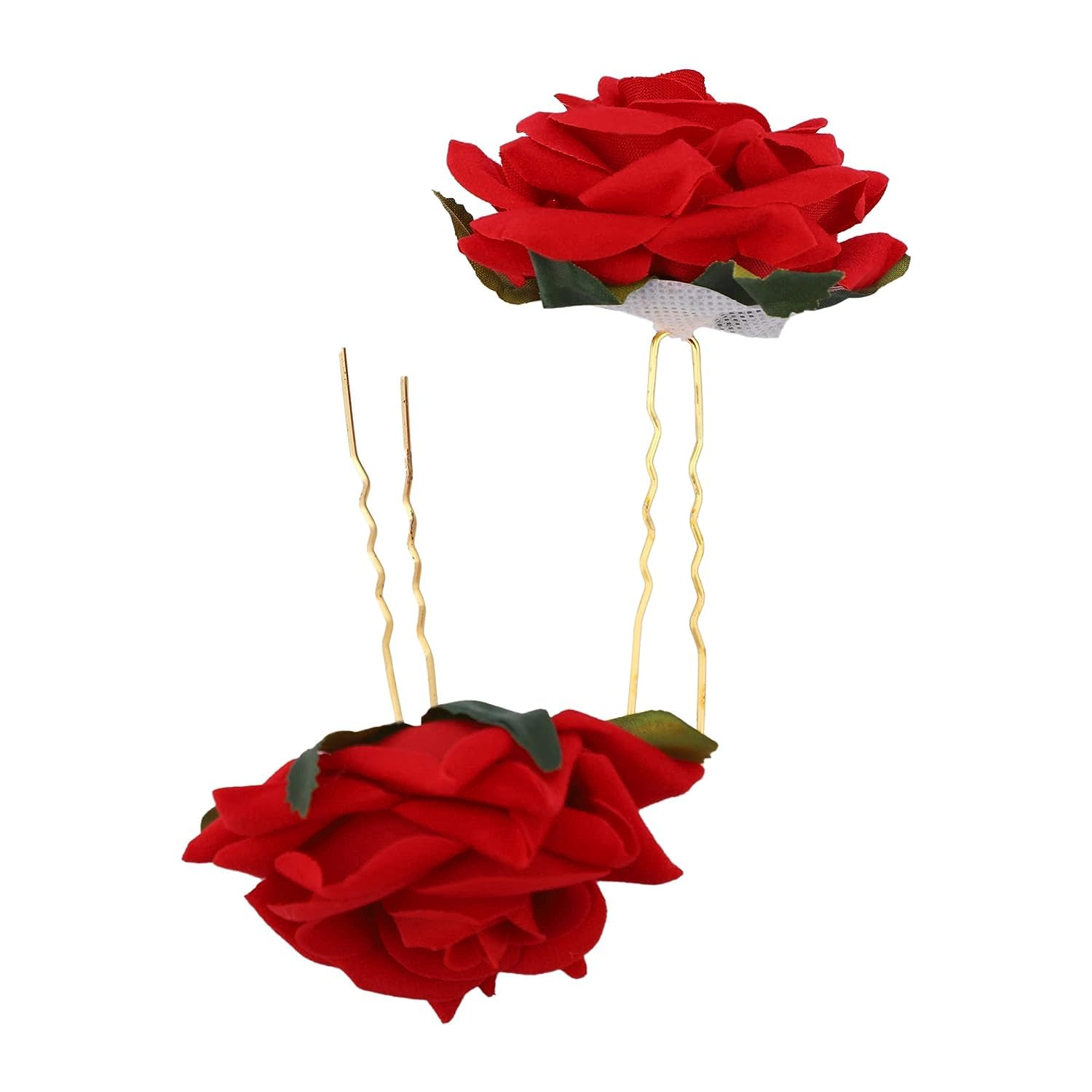 Rubela Combo Styling Set - Artificial Hair Bun, Gajra & Flower U-Pin Hair Clip for Women & Girls | Perfect for Weddings, Parties & Special Occasions