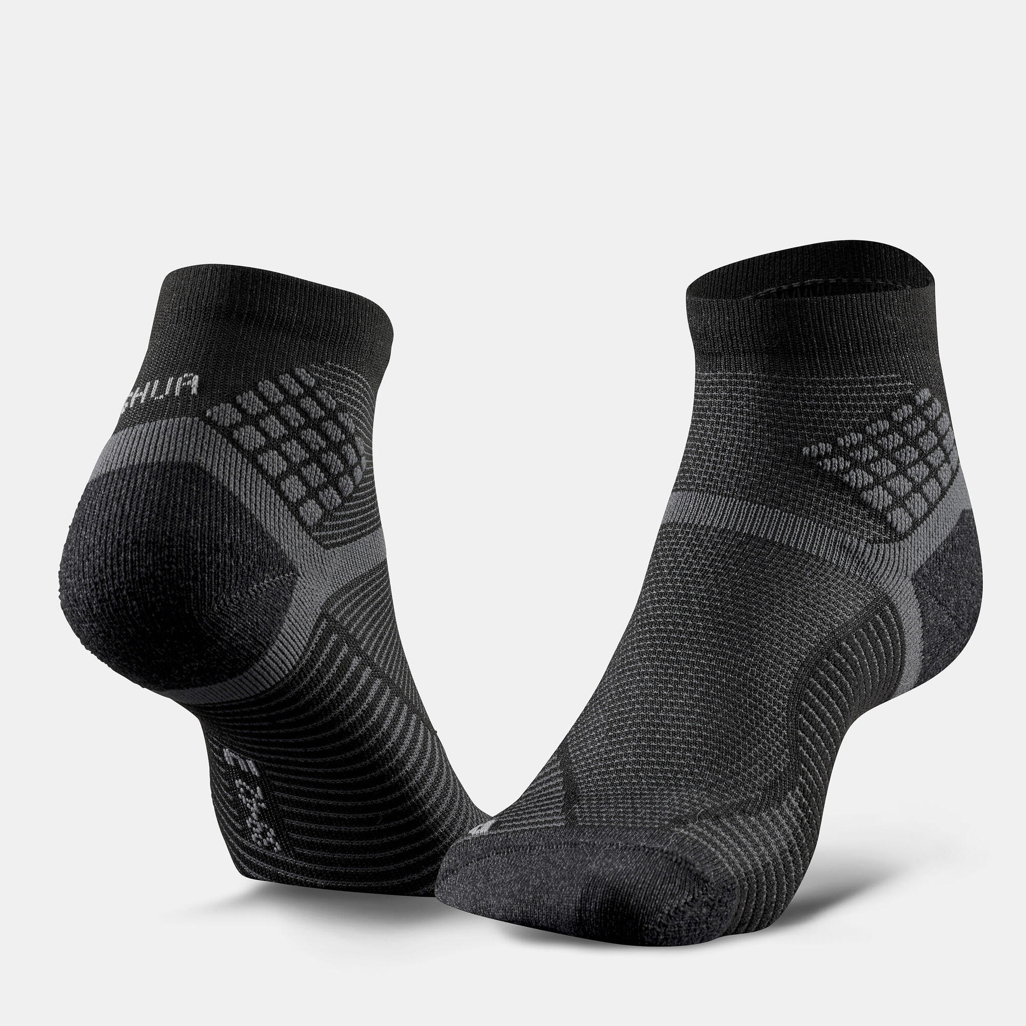 Quechua Hike 500 Mid Hiking Socks - 2 Pairs Pack - Moisture-Wicking & Cushioned for Outdoor Adventures - Perfect for Hiking, Trekking and Camping