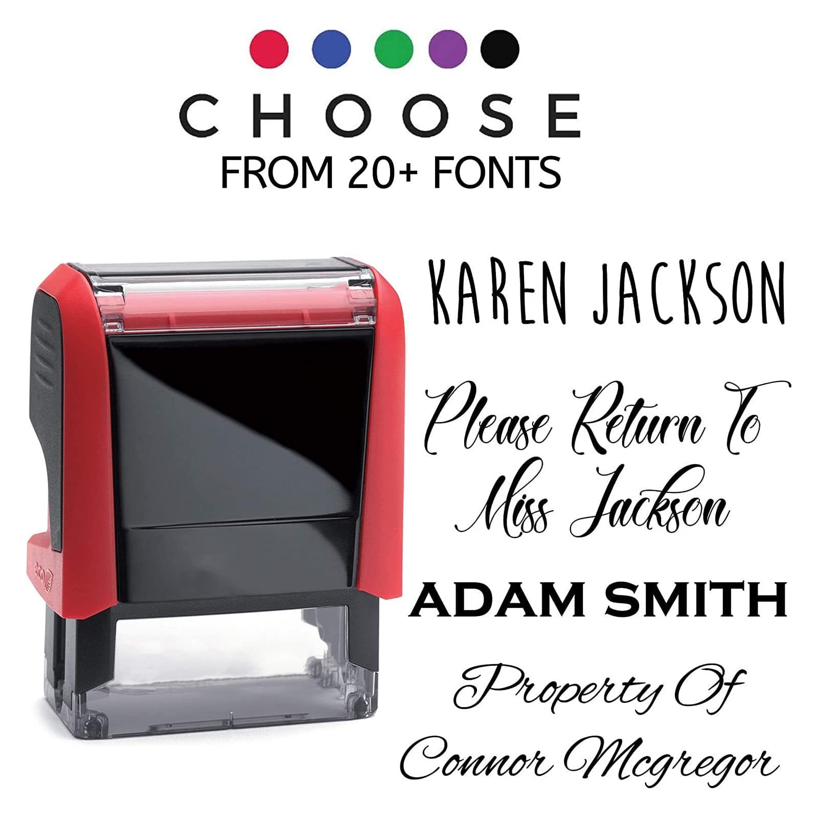 Trodat Self-Inking Clothing Stamp - Customizable 15 Font Options for School Uniforms & Labels - Perfect for Kids' Clothes, Backpacks & Organization