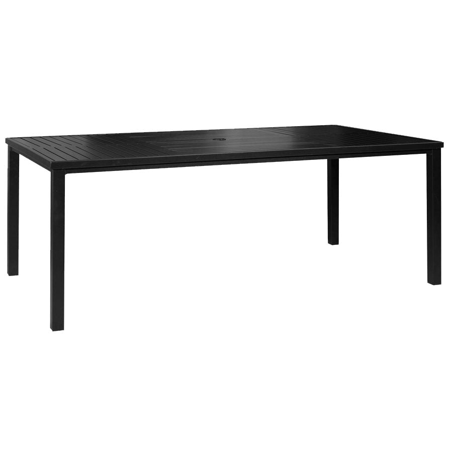 Modern Rectangular Slat Dining Table - Solid Wood Kitchen Table for 6 - Perfect for Small Spaces & Farmhouse Style Dining Rooms