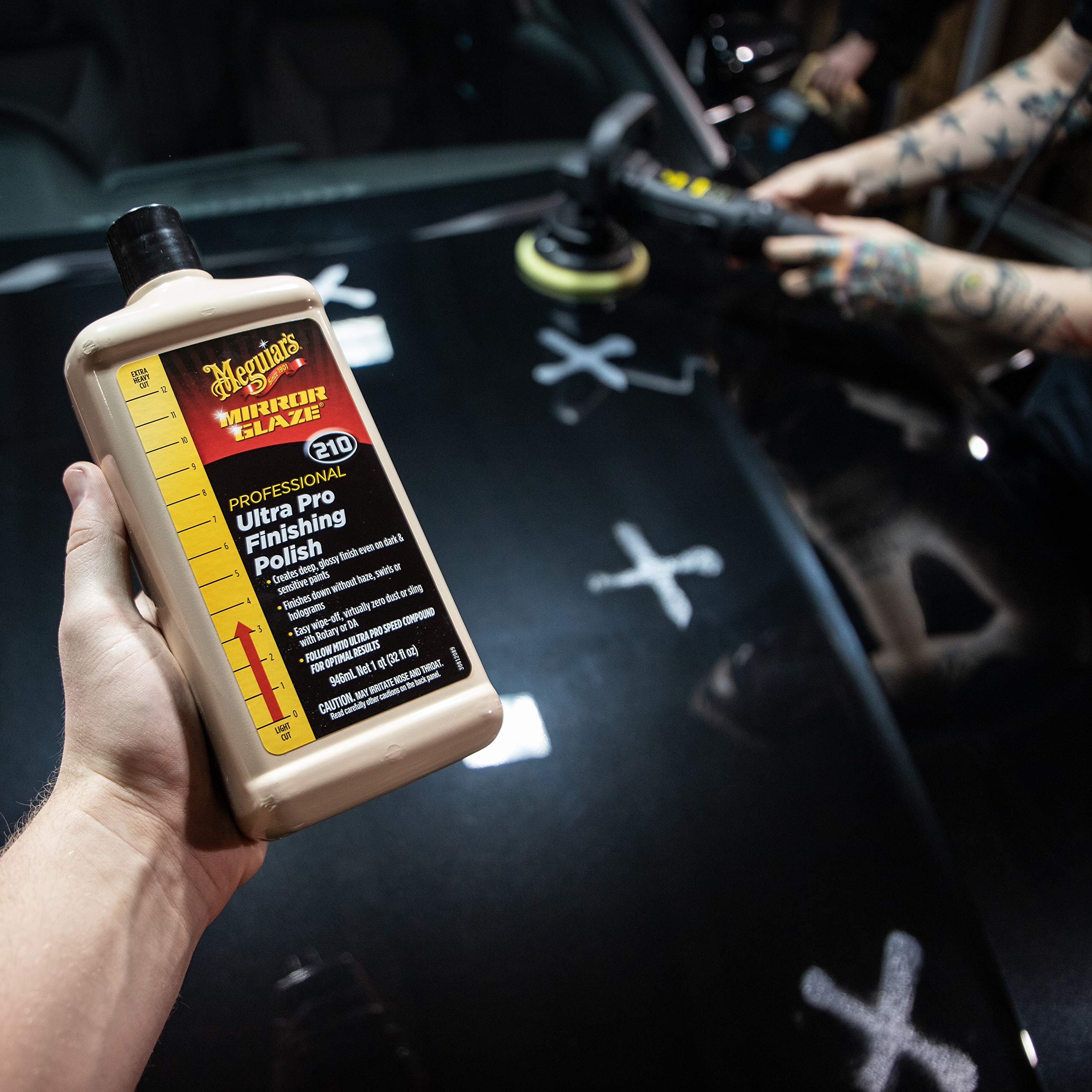 Meguiar's Mirror Glaze 210 Professional Ultra Pro Finishing Car Polish - 1 Gallon (3.79L) - M21001 - Premium Automotive Paint Correction & Shine - Perfect for Show Cars, Classic Vehicles & Daily Drivers