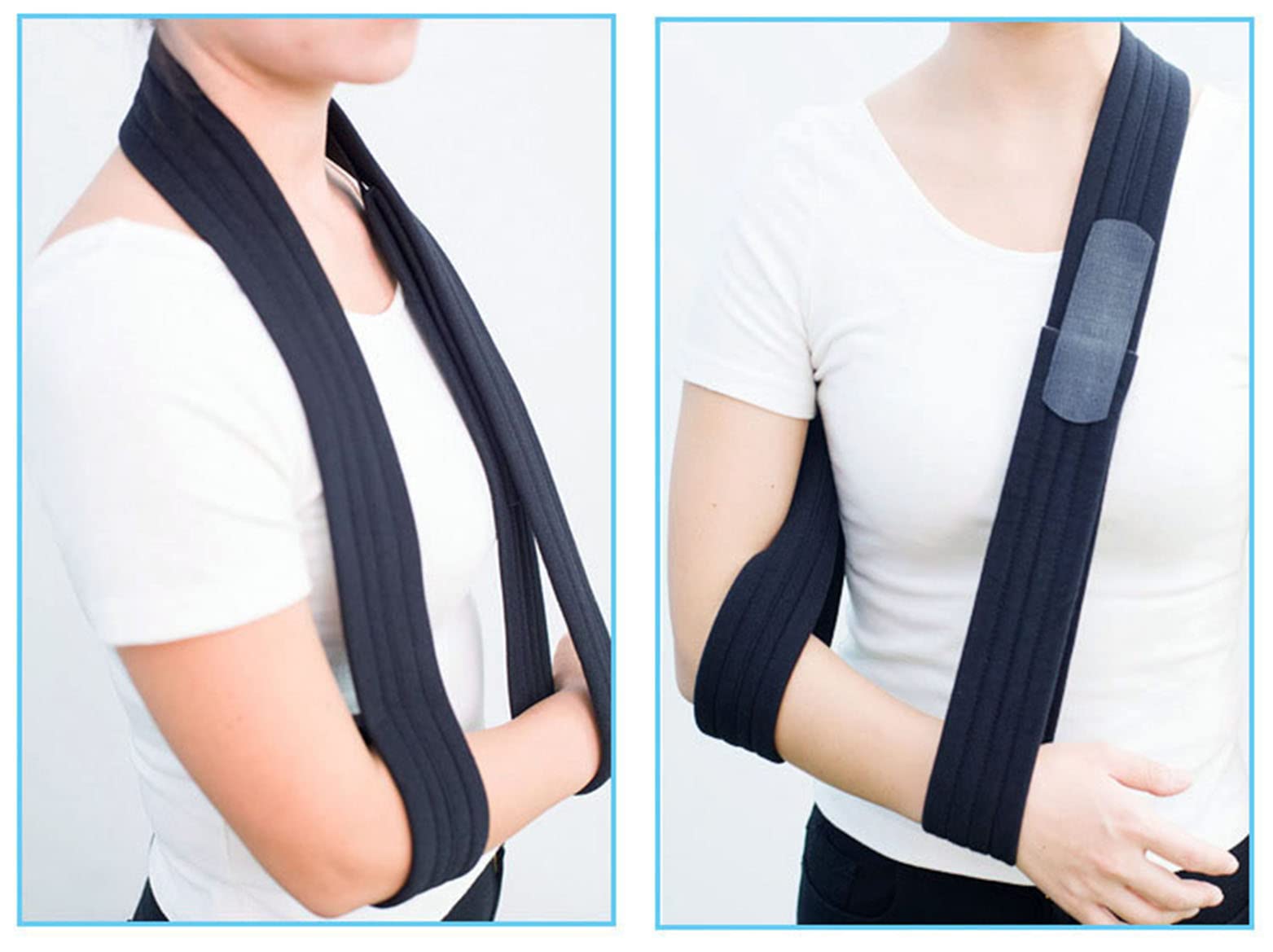 71inch/180cm Adjustable Shoulder Immobilizer Arm Sling - Lightweight & Comfortable Medical Support for Rotator Cuff Tears, Arm Wrist Hand Elbow Injuries, Broken & Fractured Bones (Black) - Ideal for Post-Surgery Recovery, Sports Injuries & Daily Mobility Support