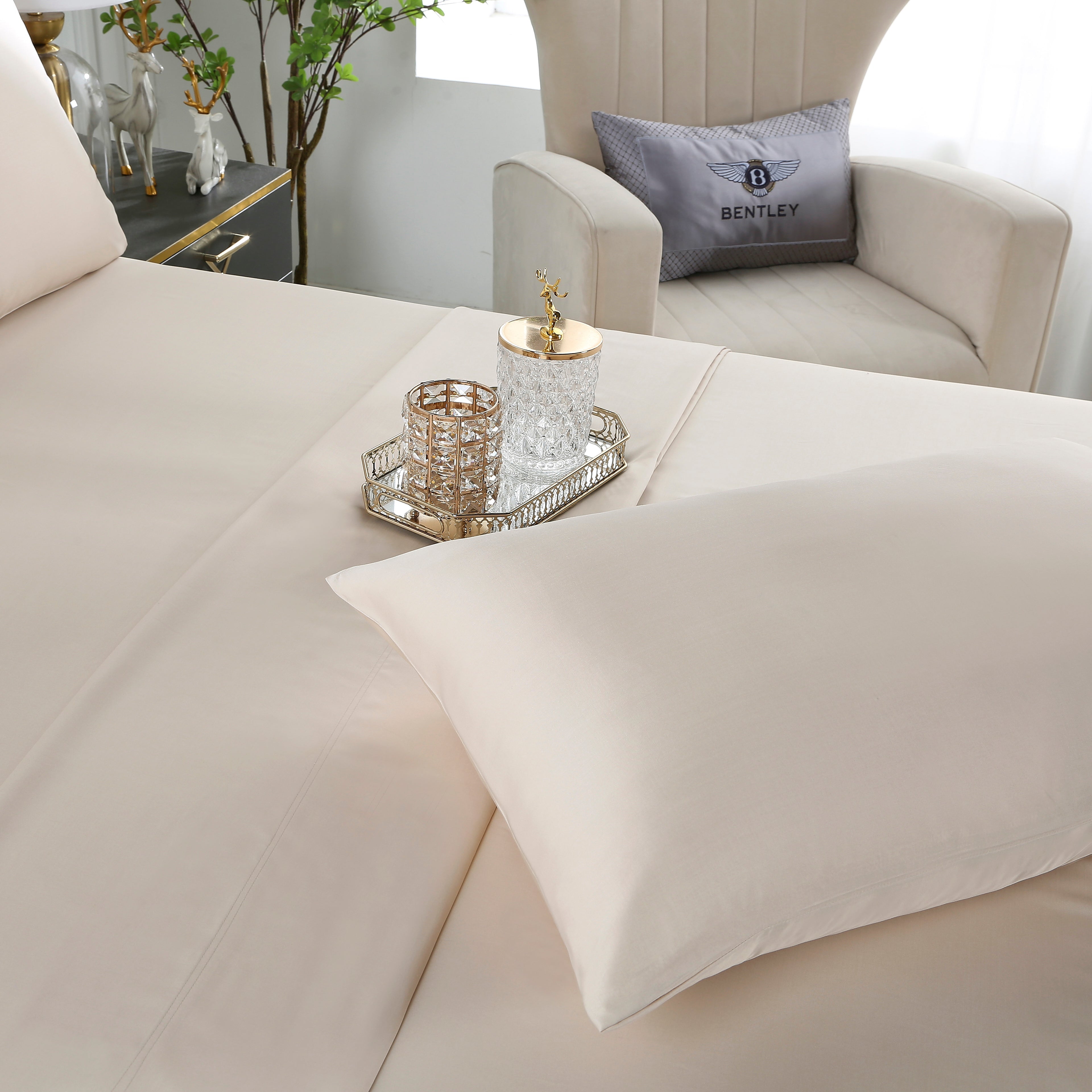 100% Organic Bamboo Sheets Queen Size - 4 Piece Bed Sheet Set - Soft, Breathable & Hypoallergenic - Perfect for Hot Sleepers & Eco-Friendly Homes