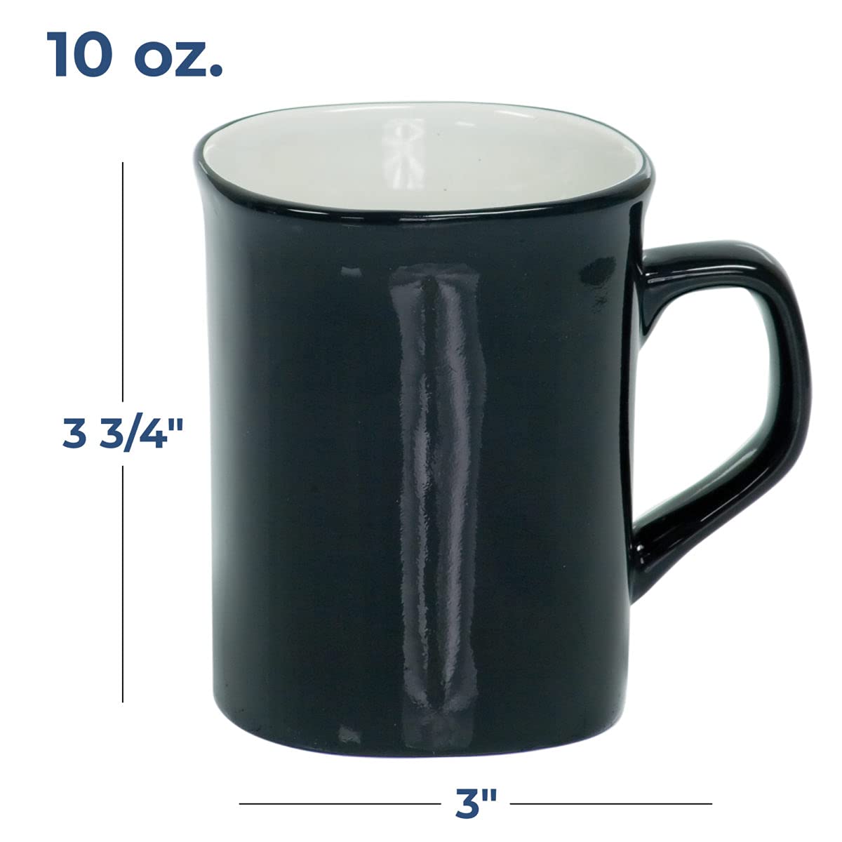 Personalized Split Monogram Ceramic Coffee Mug - Custom Name Coffee Cup with Rounded Corners - Perfect for Gifts, Office Use, and Home Decor