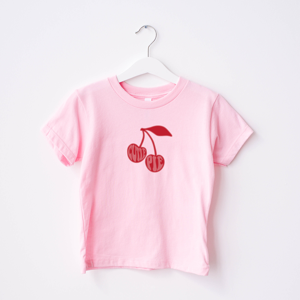 Cutie Pie Cherry Graphic T-Shirt - Cute & Trendy Casual Tee for Women & Girls - Perfect for Summer Outfits, Streetwear & Everyday Wear