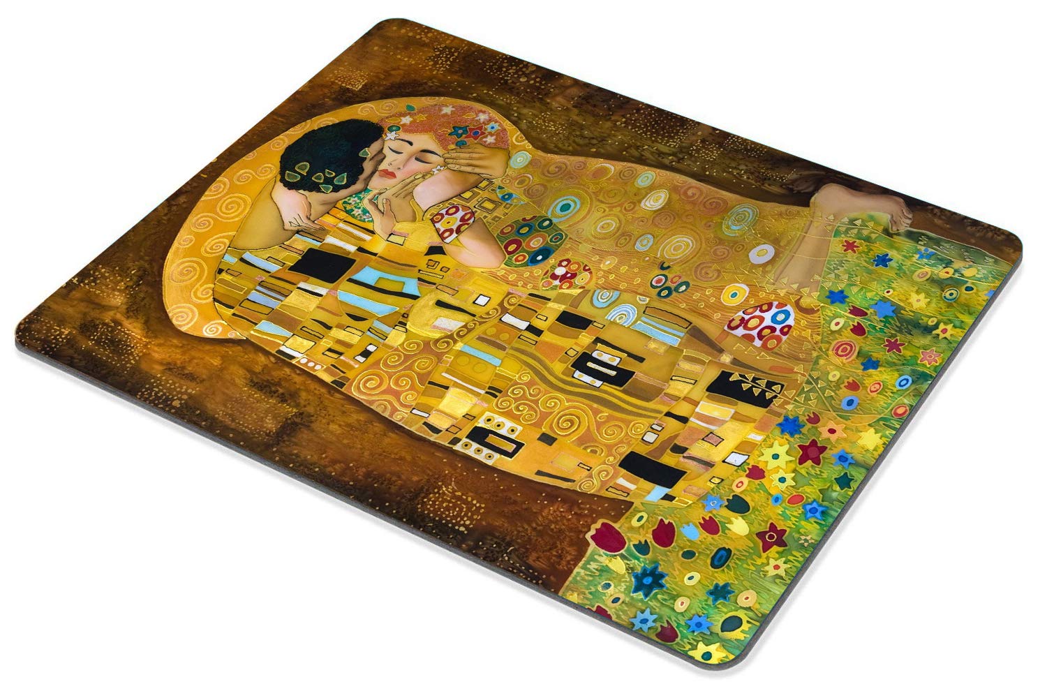 Custom Gustav Klimt's The Kiss Mouse Pad - Non-Slip Rubber Gaming Mousepad with Smooth Surface for PC, Laptop, Office & Home Use - Perfect for Work, Gaming & Daily Computing