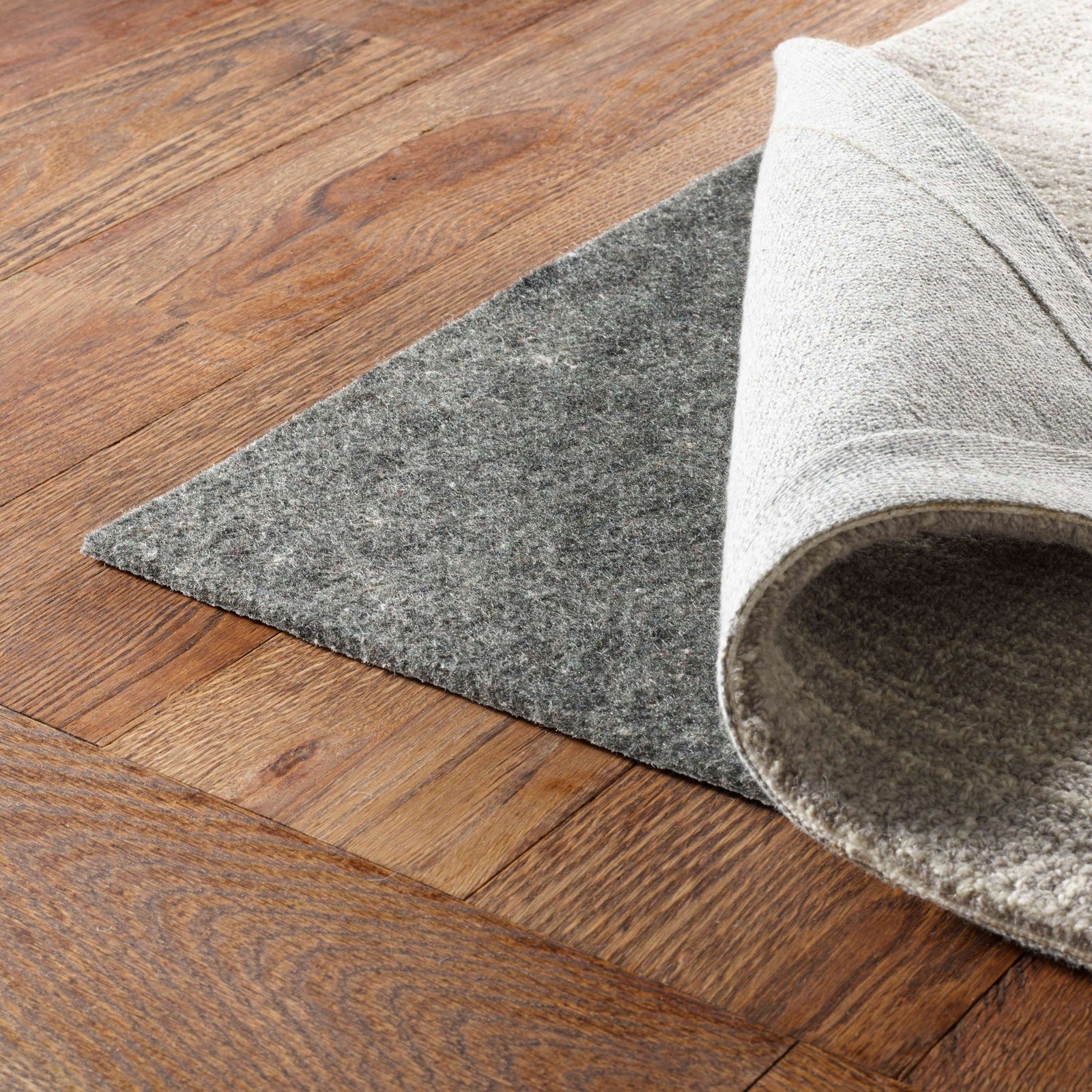 Dash & Albert Non-Slip Solid Rug Pad - Secure Grip for Hardwood Floors & Tile - Perfect for Living Room, Bedroom & High Traffic Areas