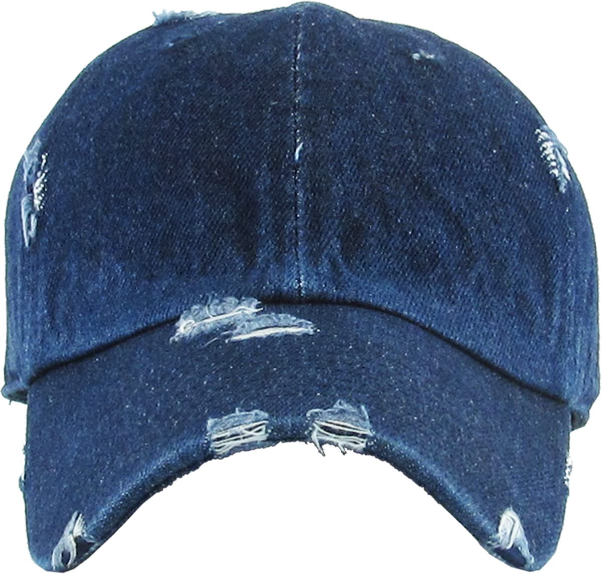 Distressed Baseball Cap KB4005 - Custom Embroidered & Monogram Hats for Men & Women - Perfect for Casual Wear, Sports & Outdoor Activities