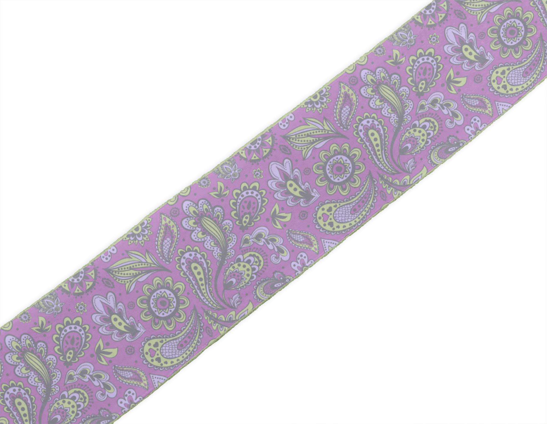 Purple Leaves & Floral Velvet Ribbon Trim - 9 Yards Indian Beautiful Art Lace for Crafts, Sewing Accessories (3 Inches Wide) - Perfect for DIY Projects, Gift Wrapping & Home Decor