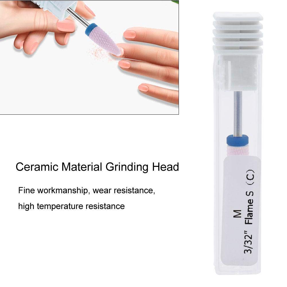 Professional Ceramic Nail Drill Bits Set - 22PCS Cylinder Shape Grinding Heads for Manicure & Pedicure - Durable Nail Polishing Files & Buffers Kit for Salon & Home Nail Care - Perfect for Acrylic, Gel & Natural Nails