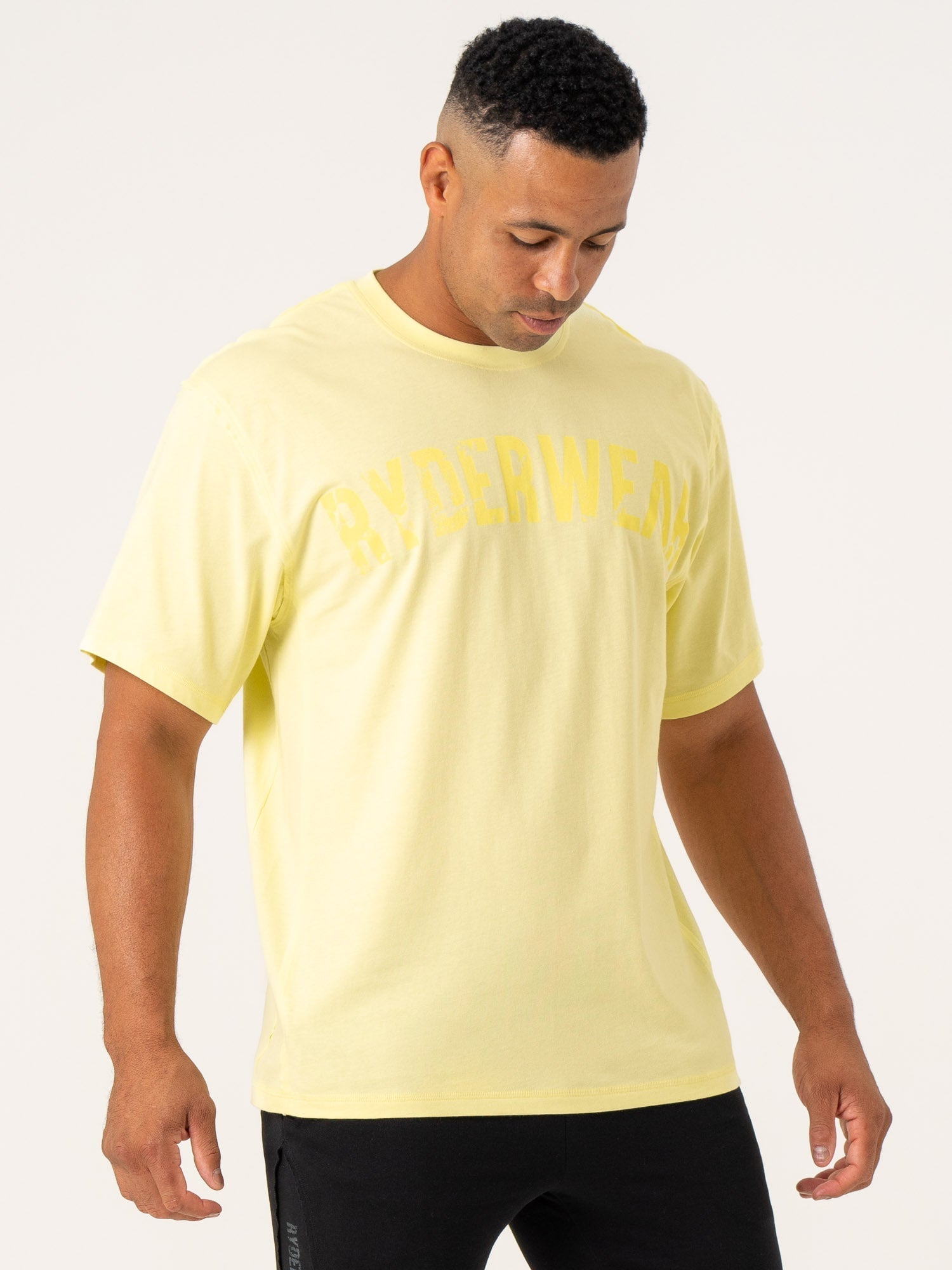 Force Oversized T-Shirt - Lemon Color | Trendy Loose Fit Streetwear for Men & Women | Perfect for Casual Outfits, Street Style & Layering