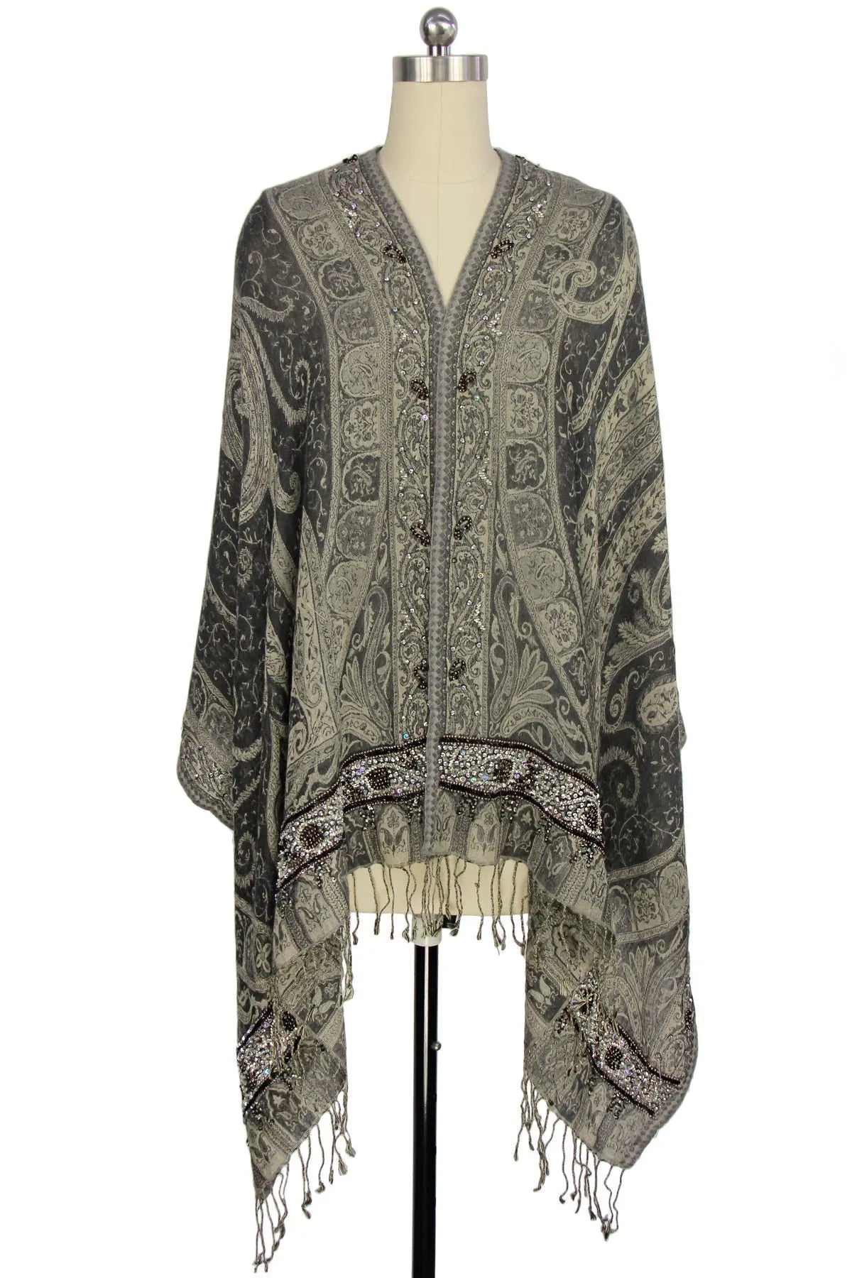 Handmade Embroidered Ikat Scarf - Soft Lightweight Fashion Accessory for Women - Perfect for Boho Outfits, Weddings & Special Occasions