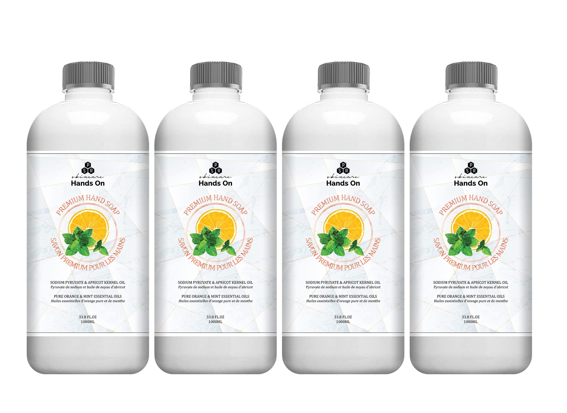 Premium Hand Soap - Moisturizing & Antibacterial, 4-Pack (Lavender Scent) - Ideal for Home, Office & Bathroom Use