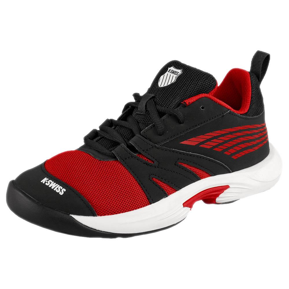 K Swiss Junior Speed Trac GS Kids' Running Shoes - Black/Red - Lightweight Athletic Sneakers for Boys & Girls - Perfect for School, Sports & Daily Activities