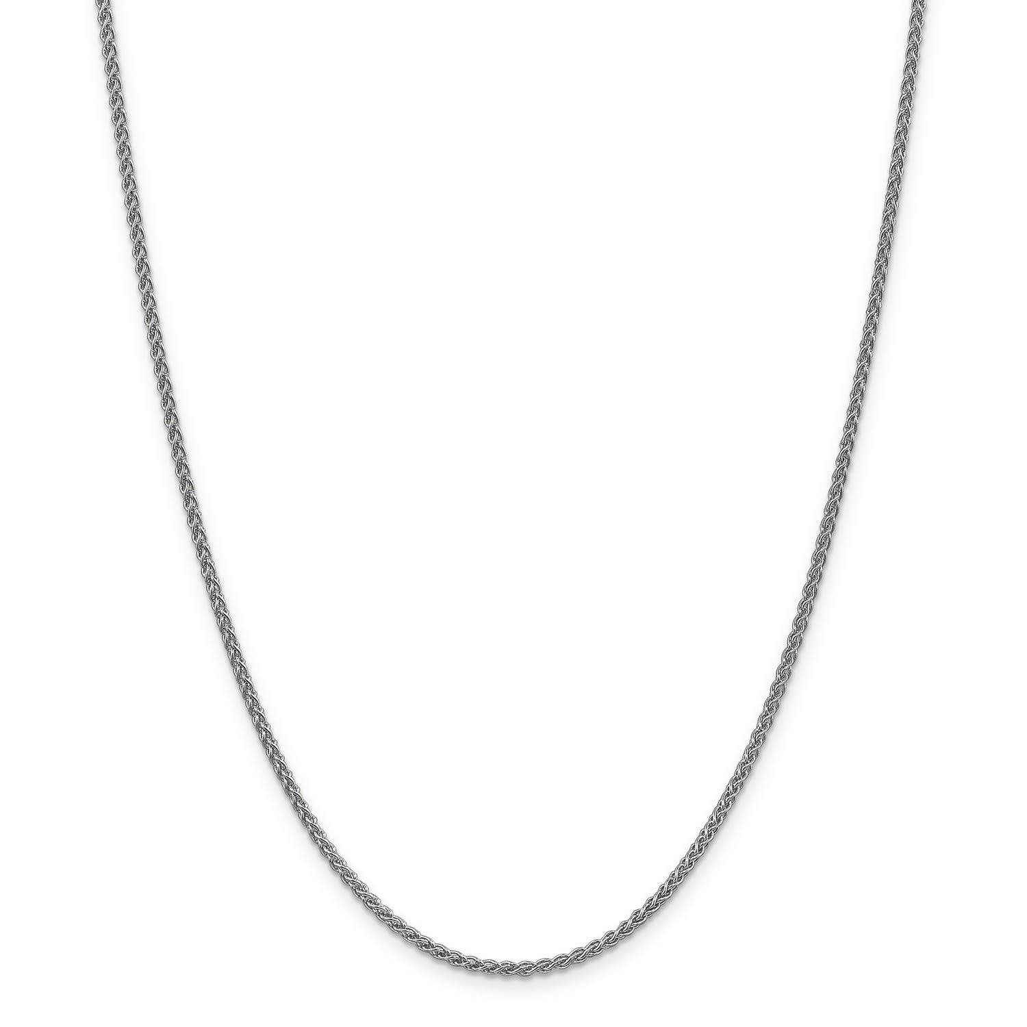 14K White Gold Spiga Wheat Chain Necklace, Bracelet or Anklet - Dainty Jewelry for Women, Gift for Her - Perfect for Weddings, Anniversaries & Everyday Wear