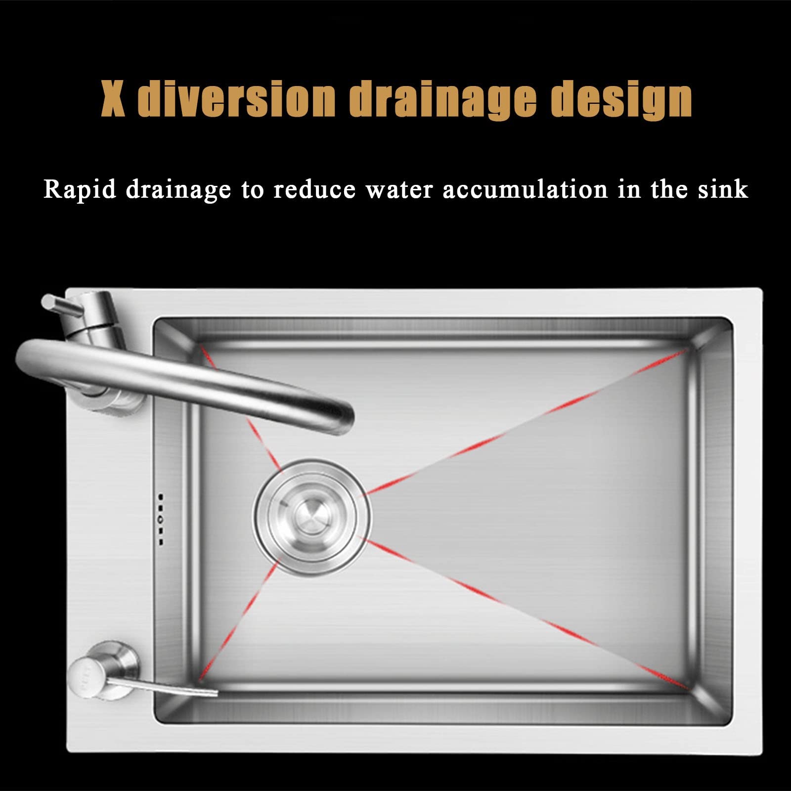 Stainless Steel Single Bowl Kitchen Sink for Small Apartments - Narrow & Long Design, Thickened Bar Sink with Drain Basket & Pull-Out Faucet (Silver, 46x28cm) - Perfect for Compact Kitchens, RVs, and Tiny Homes